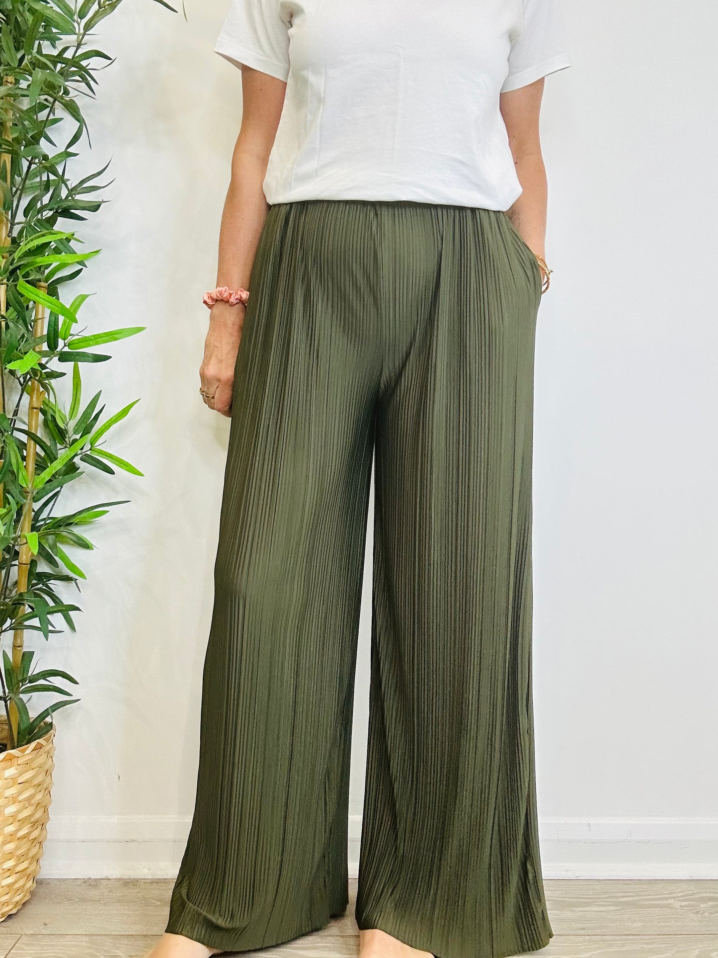 Pleated Uma Trousers - Size L