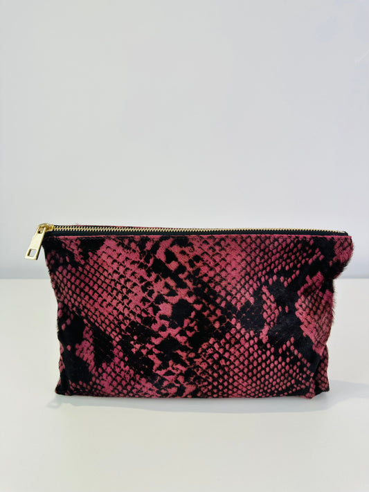 Snakeskin Print Pouch