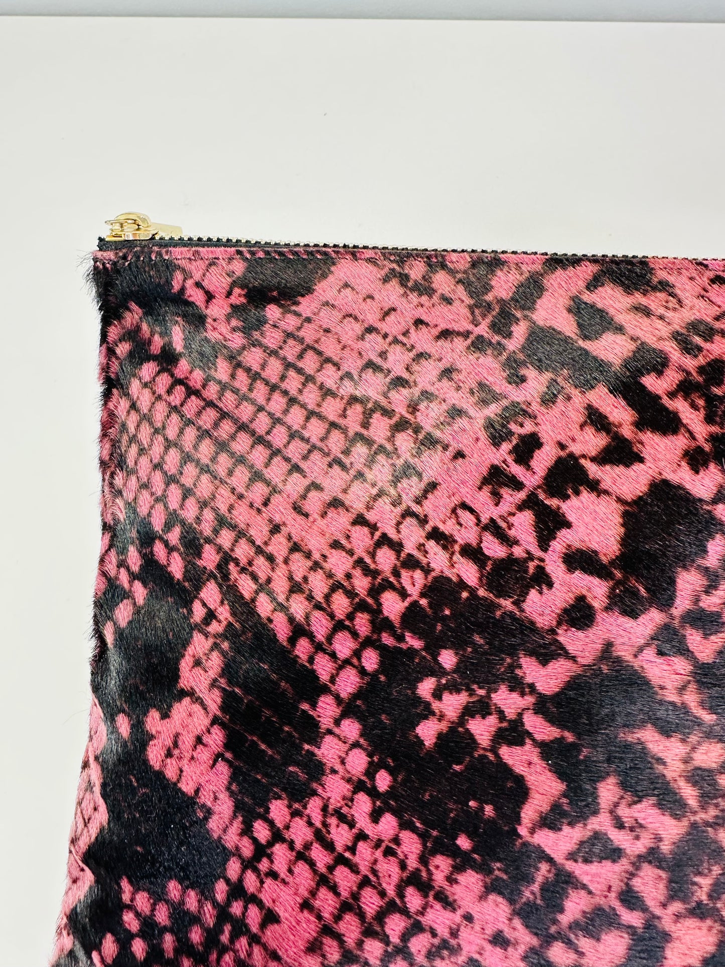 Snakeskin Print Pouch