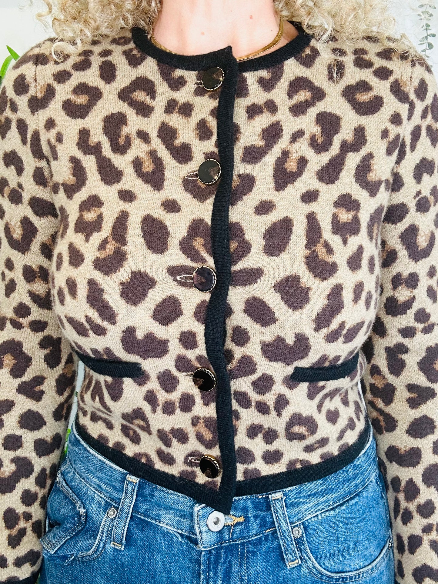 Oberon Leopard Print Cardigan - Size XS