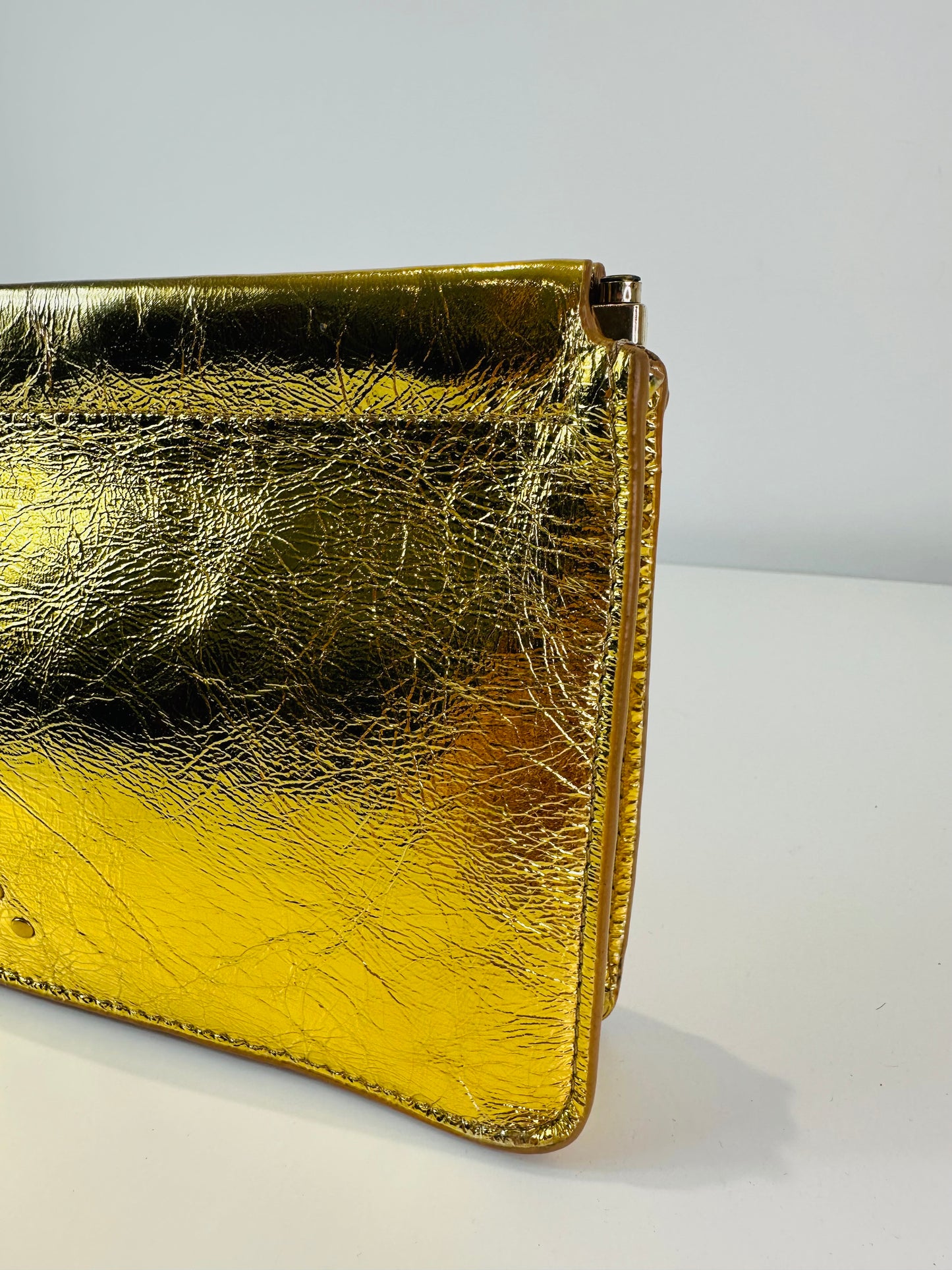 Metallic Clic Clac Clutch