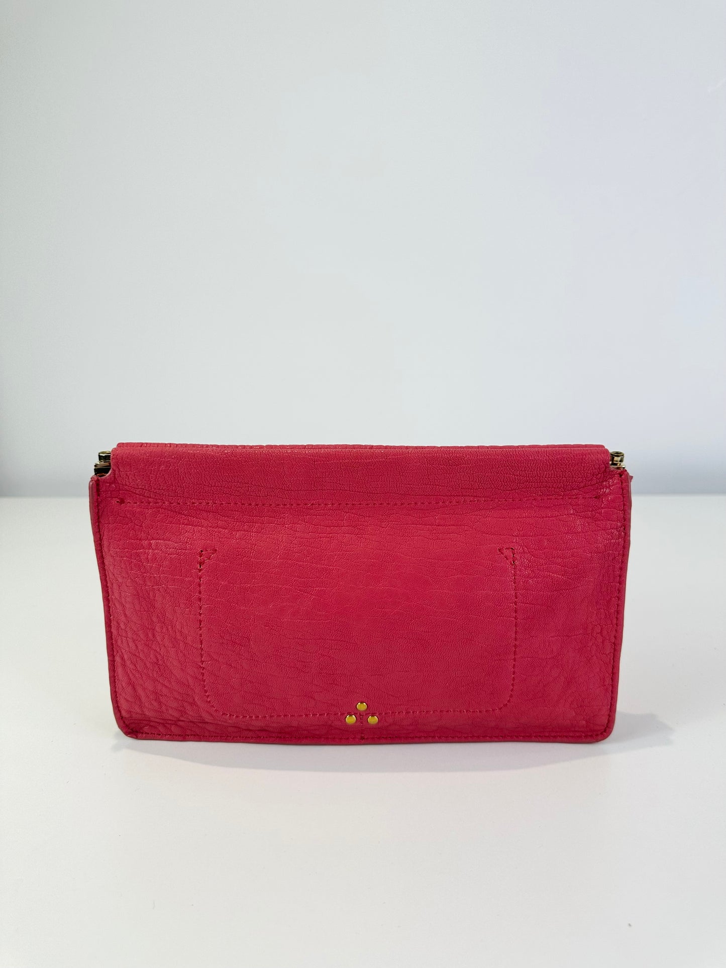 Leather Clic Clac Clutch