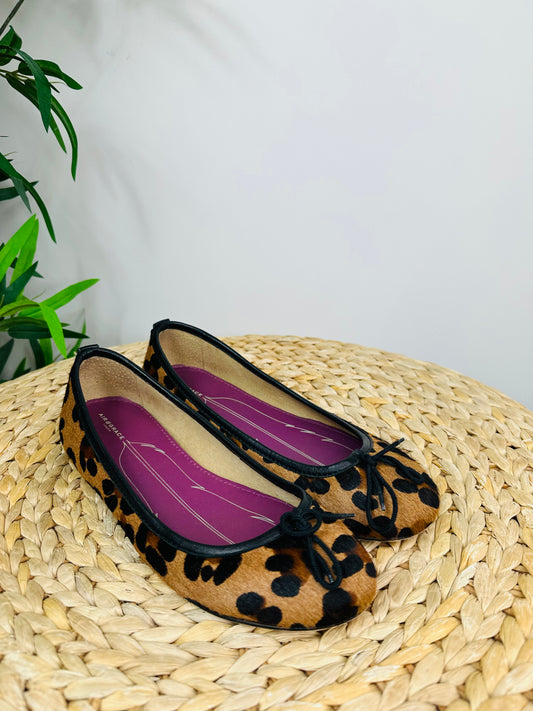 Leopard Print Ballet Flats - Size 38