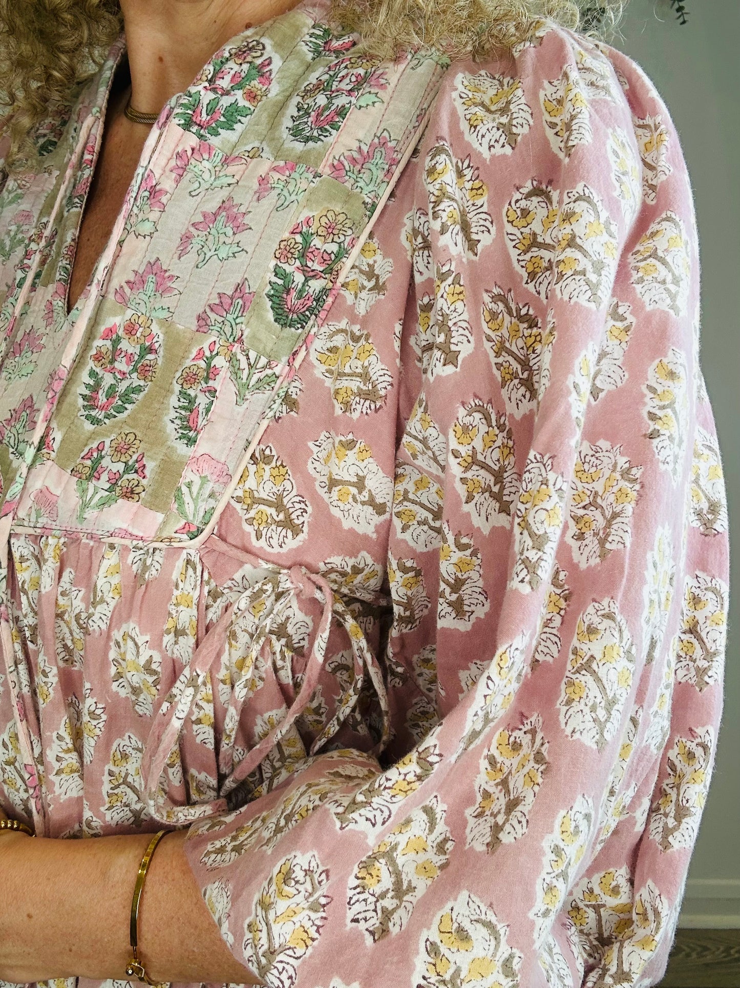 Patterned Cotton Dress - Size S