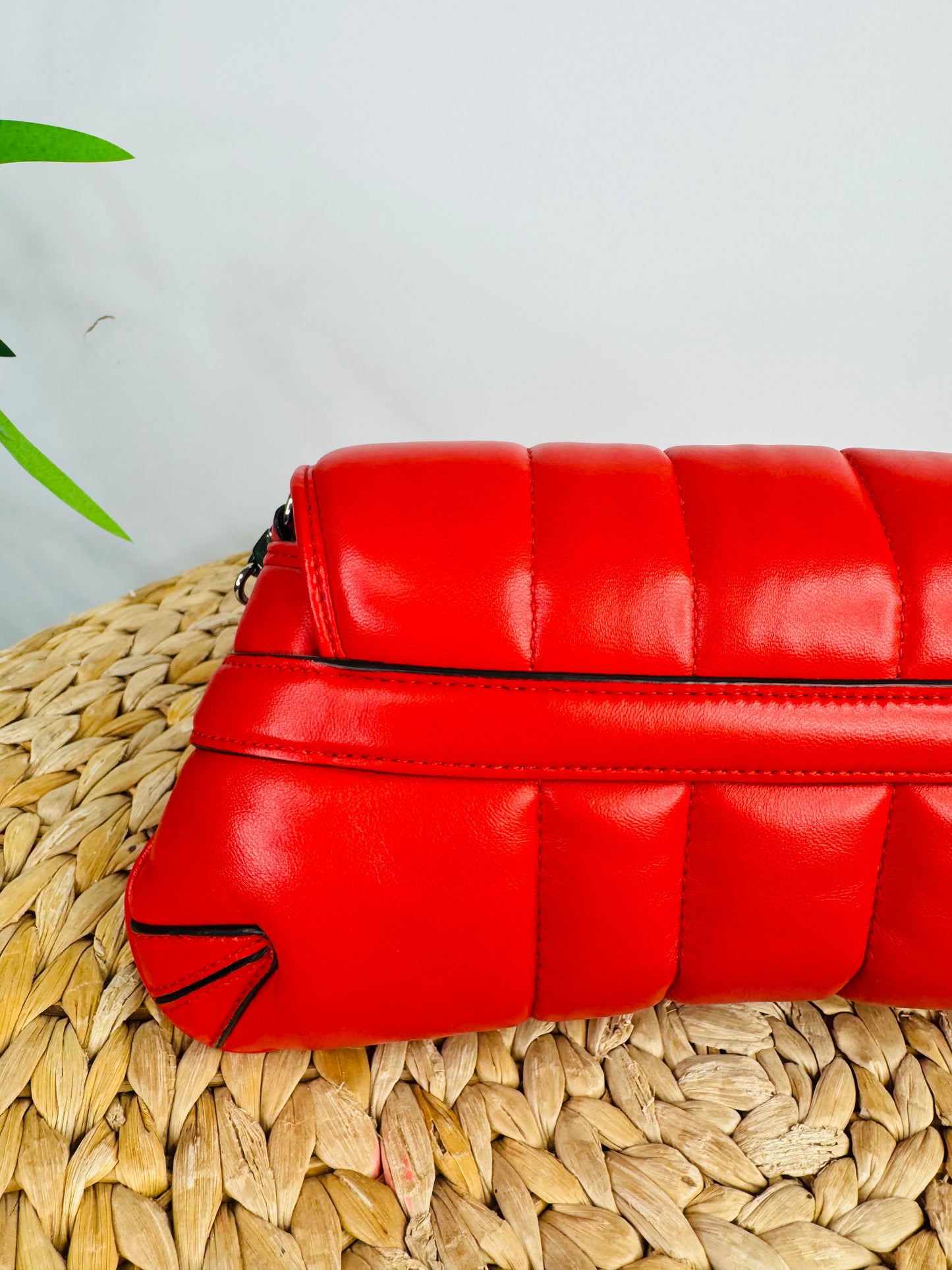 Small Padded Leather Horsebit Shoulder Bag