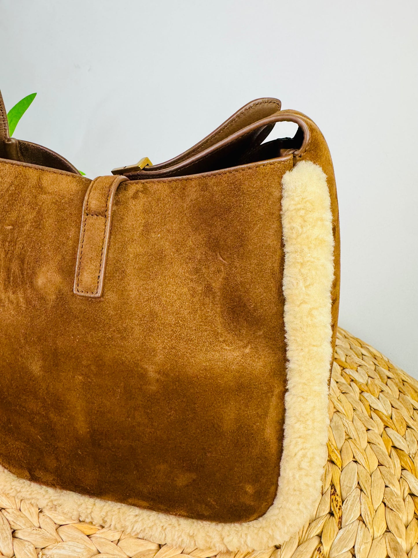 Small Le 5 à 7 Suede Shoulder Bag