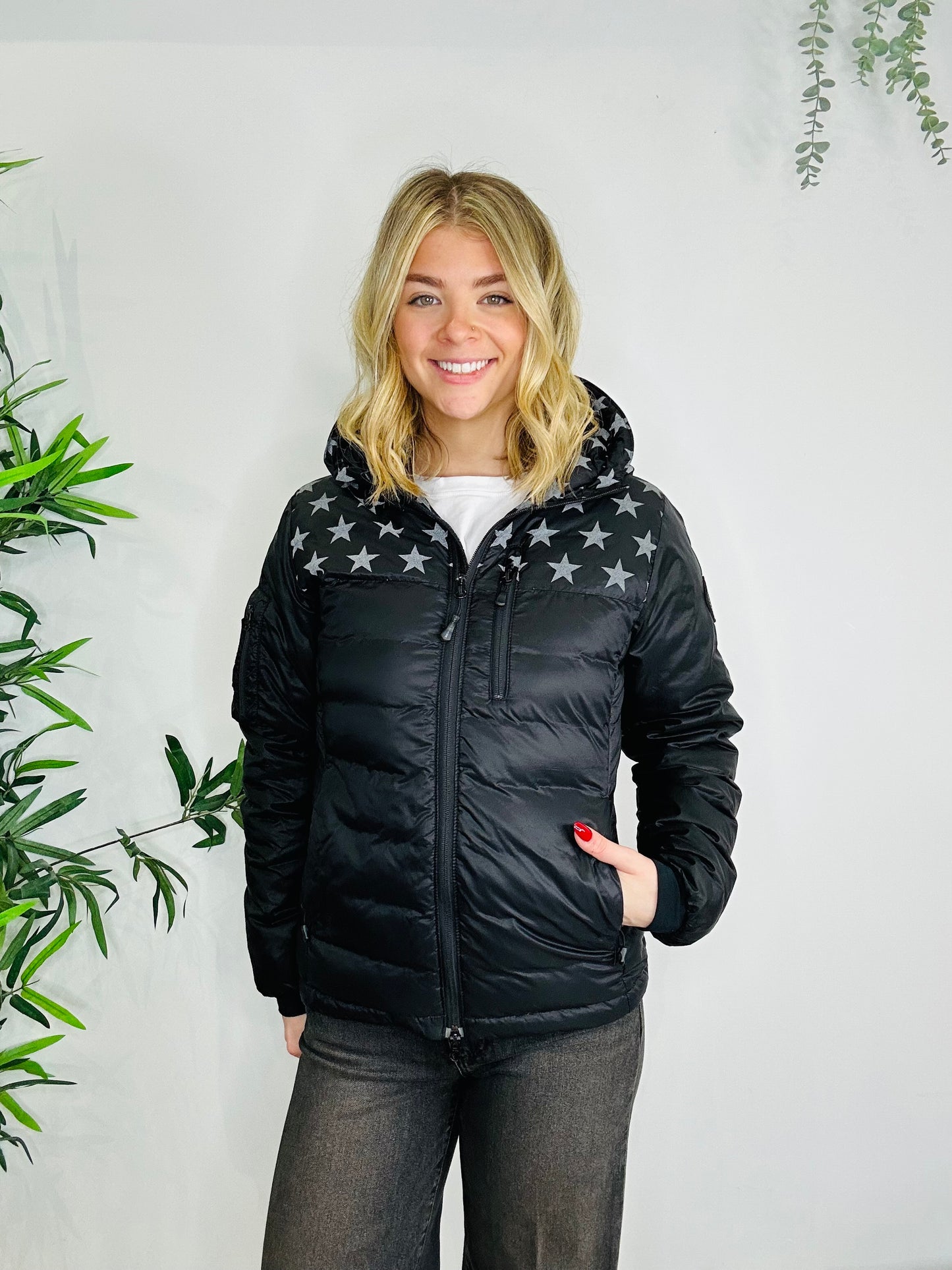 Down Star Puffer Jacket - Size S