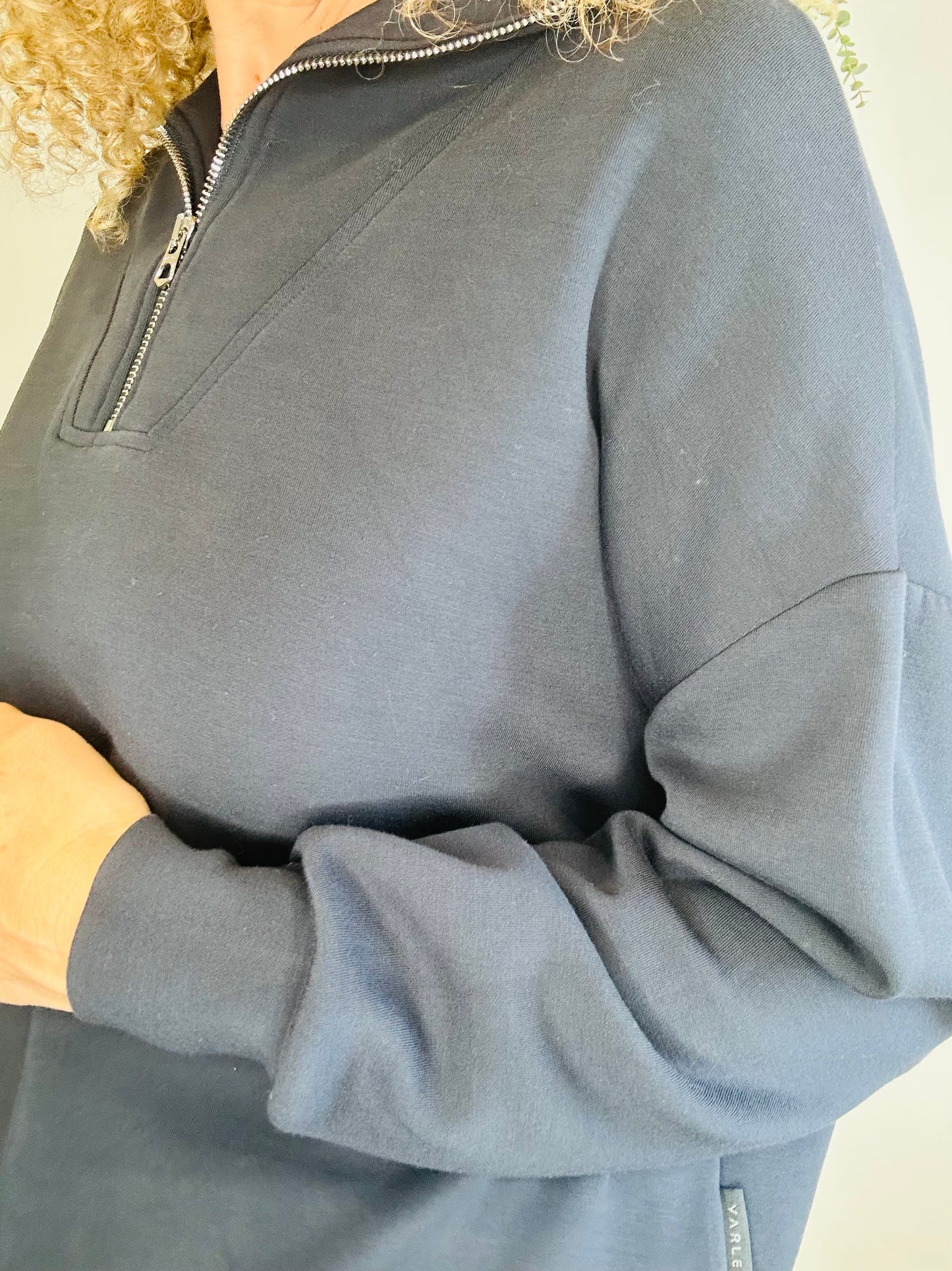 Double Soft Half Zip Sweatshirt - Size S
