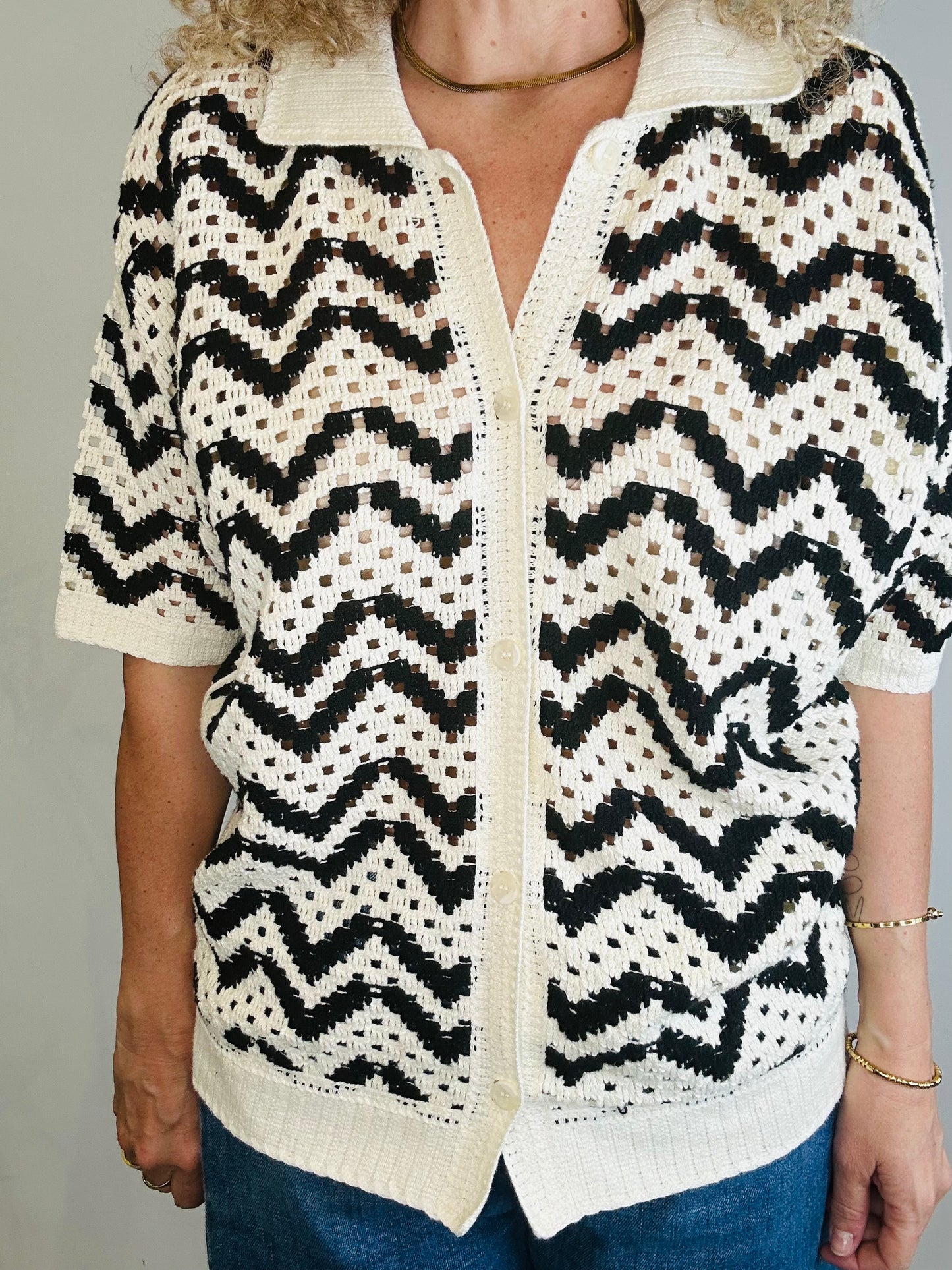 Anais Crochet Shirt - Size M