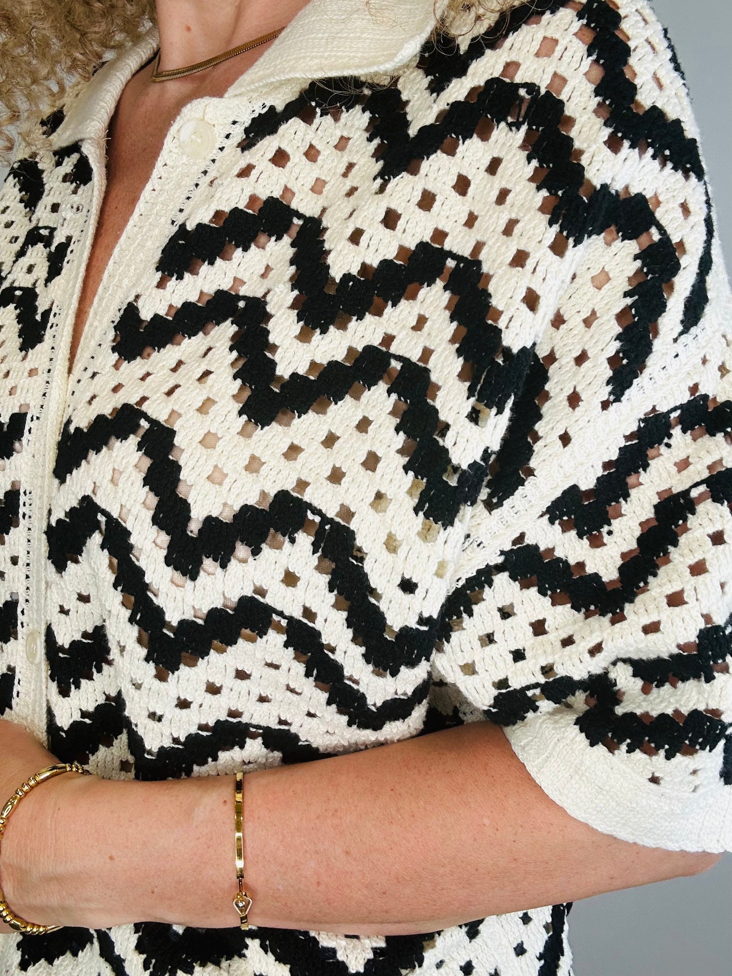Anais Crochet Shirt - Size M