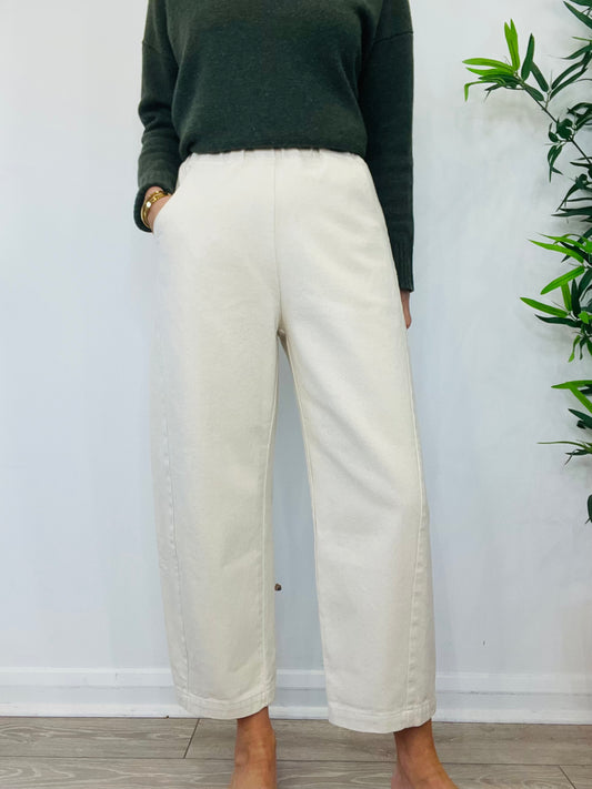 Barrel Leg Trousers - Size S