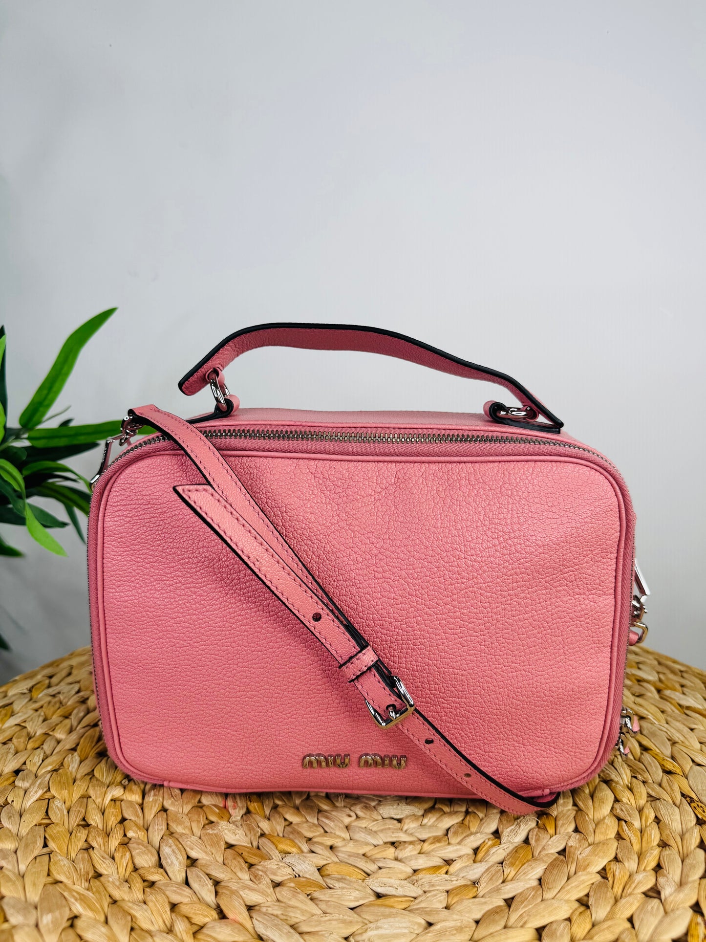 Leather Vanity Crossbody Bag