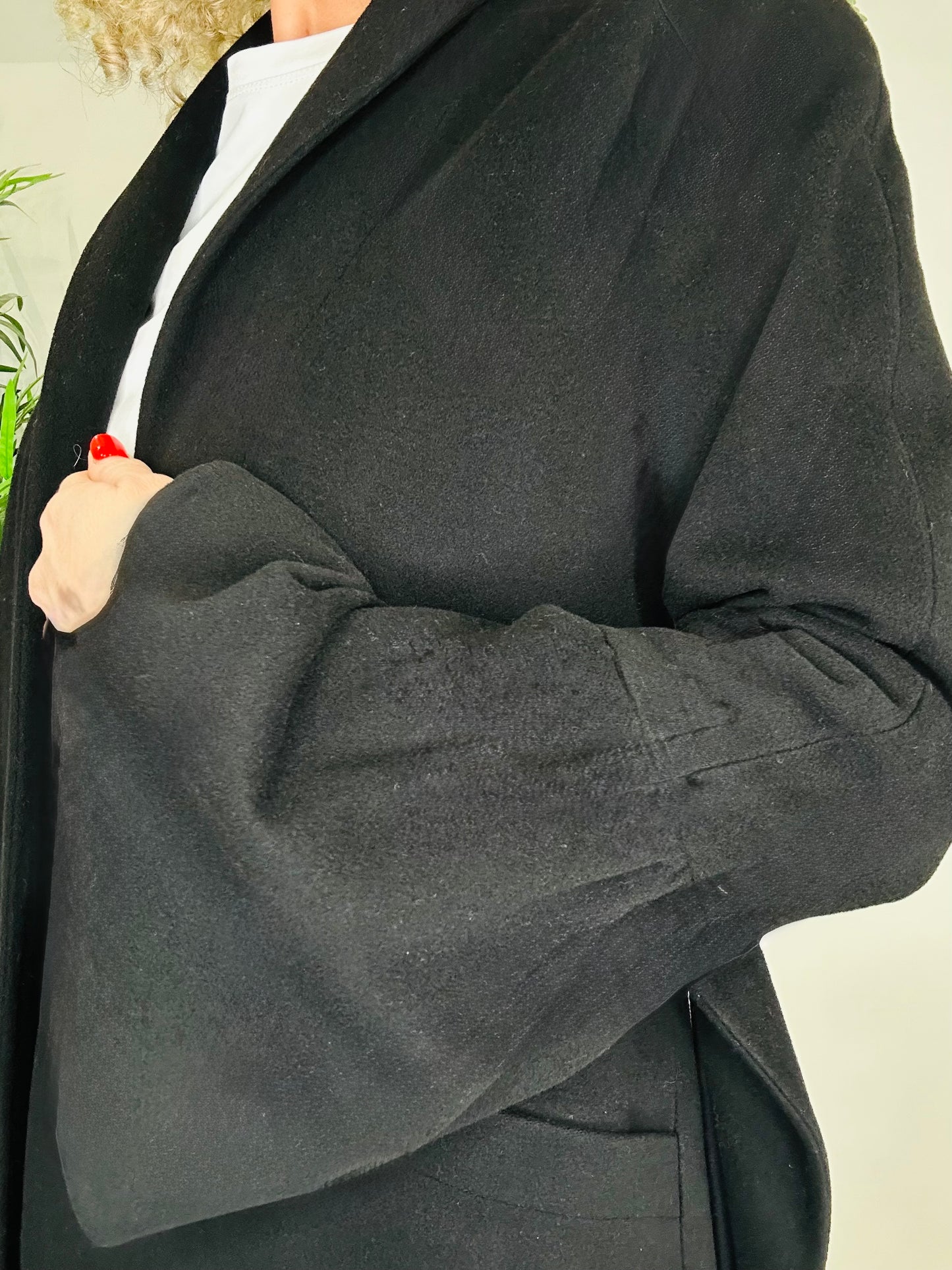 Wool Belted Coat - Size 8