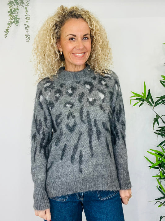 Animal Print Jumper - Size XS