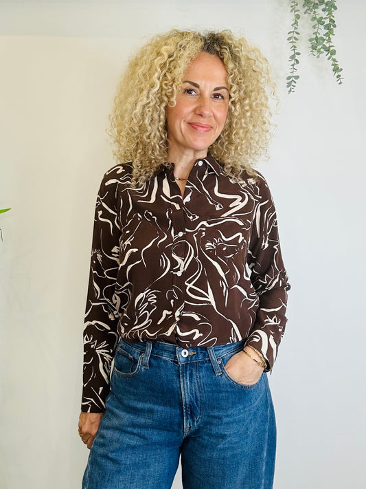 Kate Silk Shirt - Size S