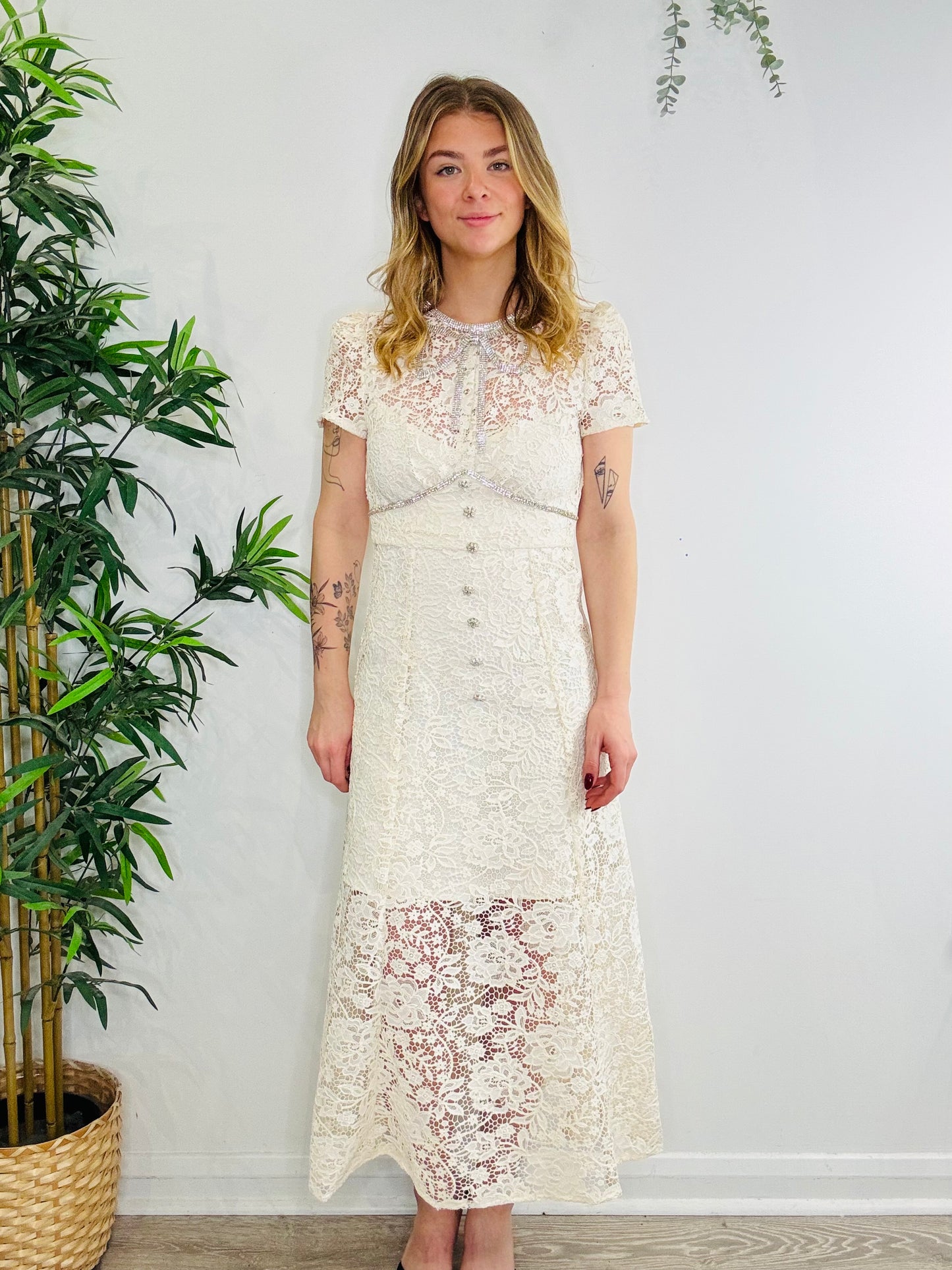 Lace Maxi Dress - Size 6