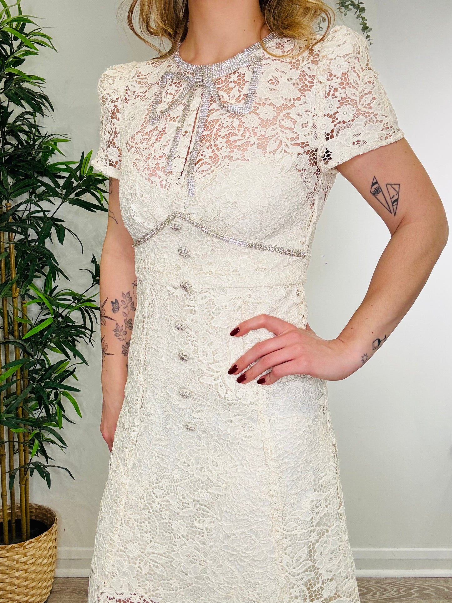 Lace Maxi Dress - Size 6