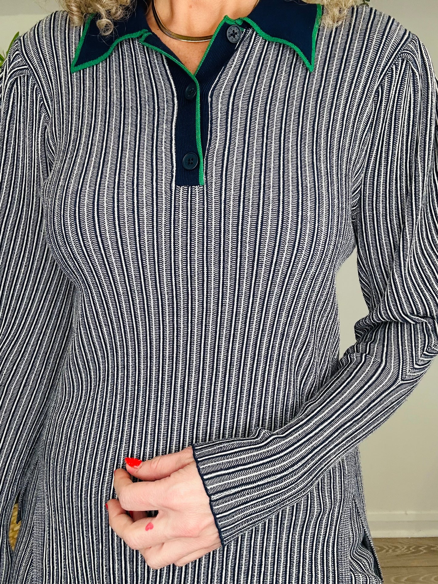 Striped Rib Knit Set - Size M