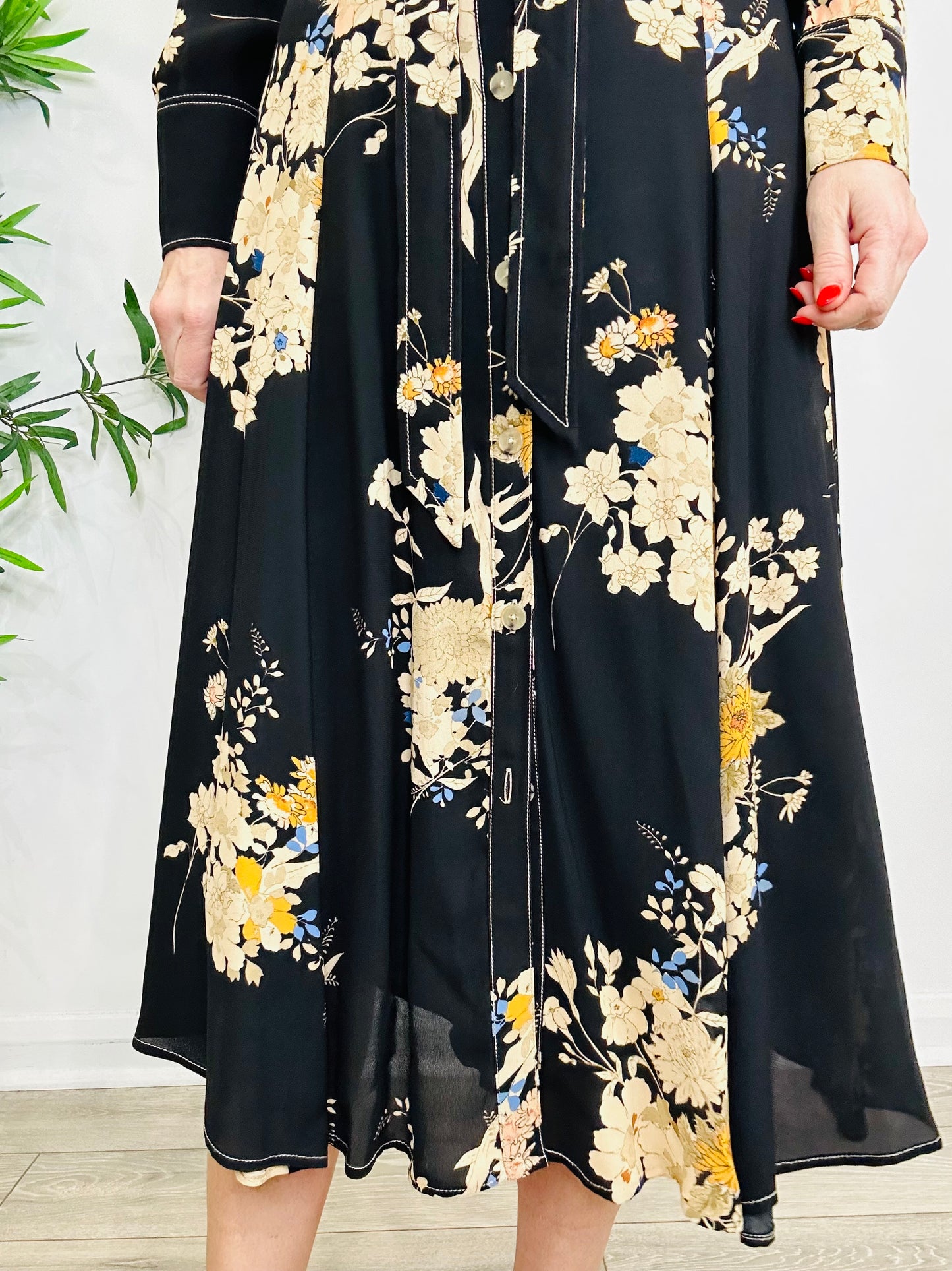 Floral Shirt Dress - Size 38