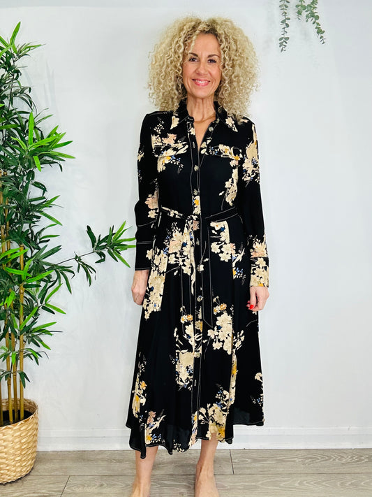 Floral Shirt Dress - Size 38