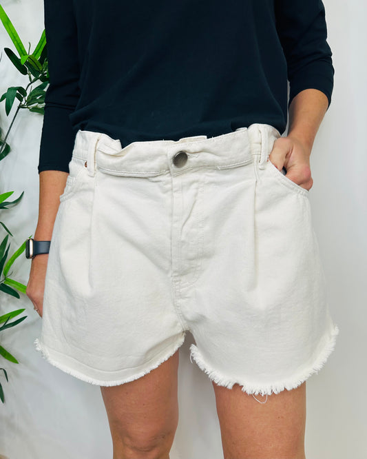 Fold Denim Shorts - Size 30