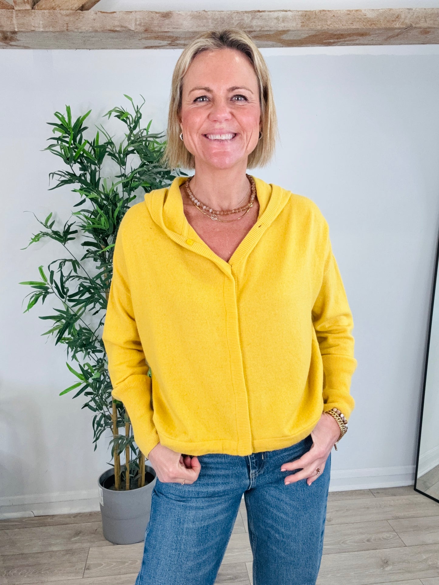 Hooded Cashmere Cardigan - Size XS/S