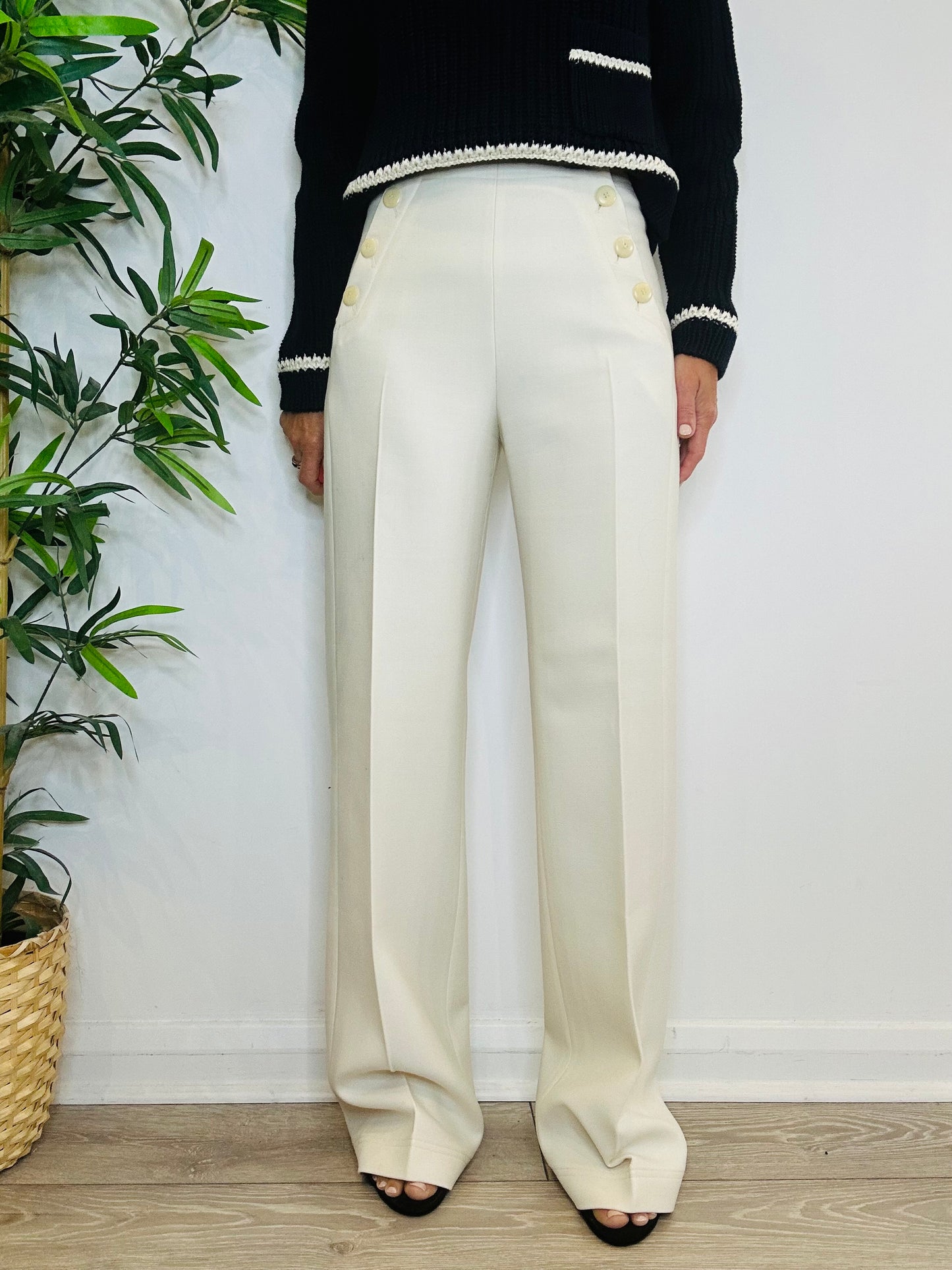 Straight Leg Trousers - Size 38