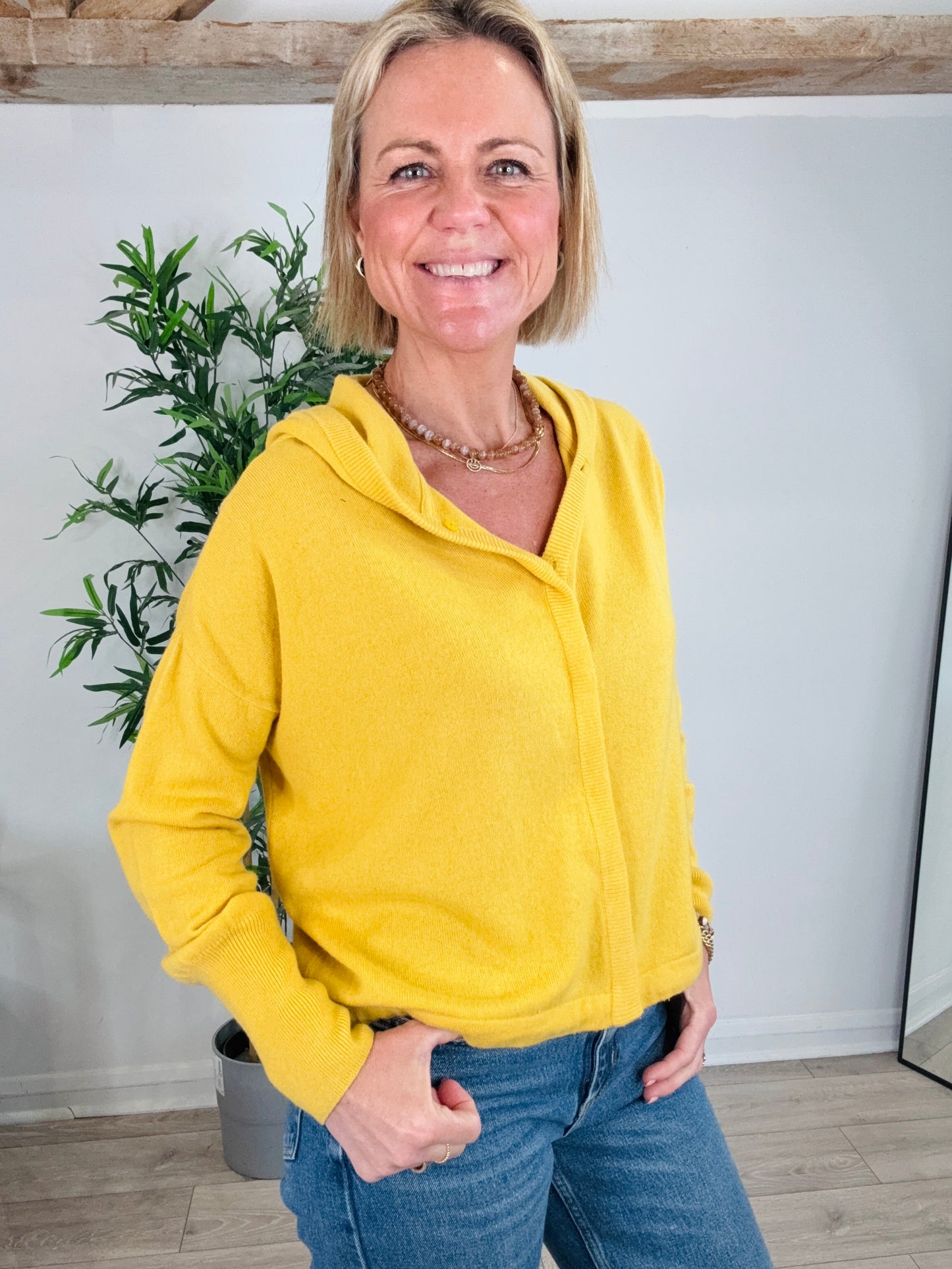 Hooded Cashmere Cardigan - Size XS/S