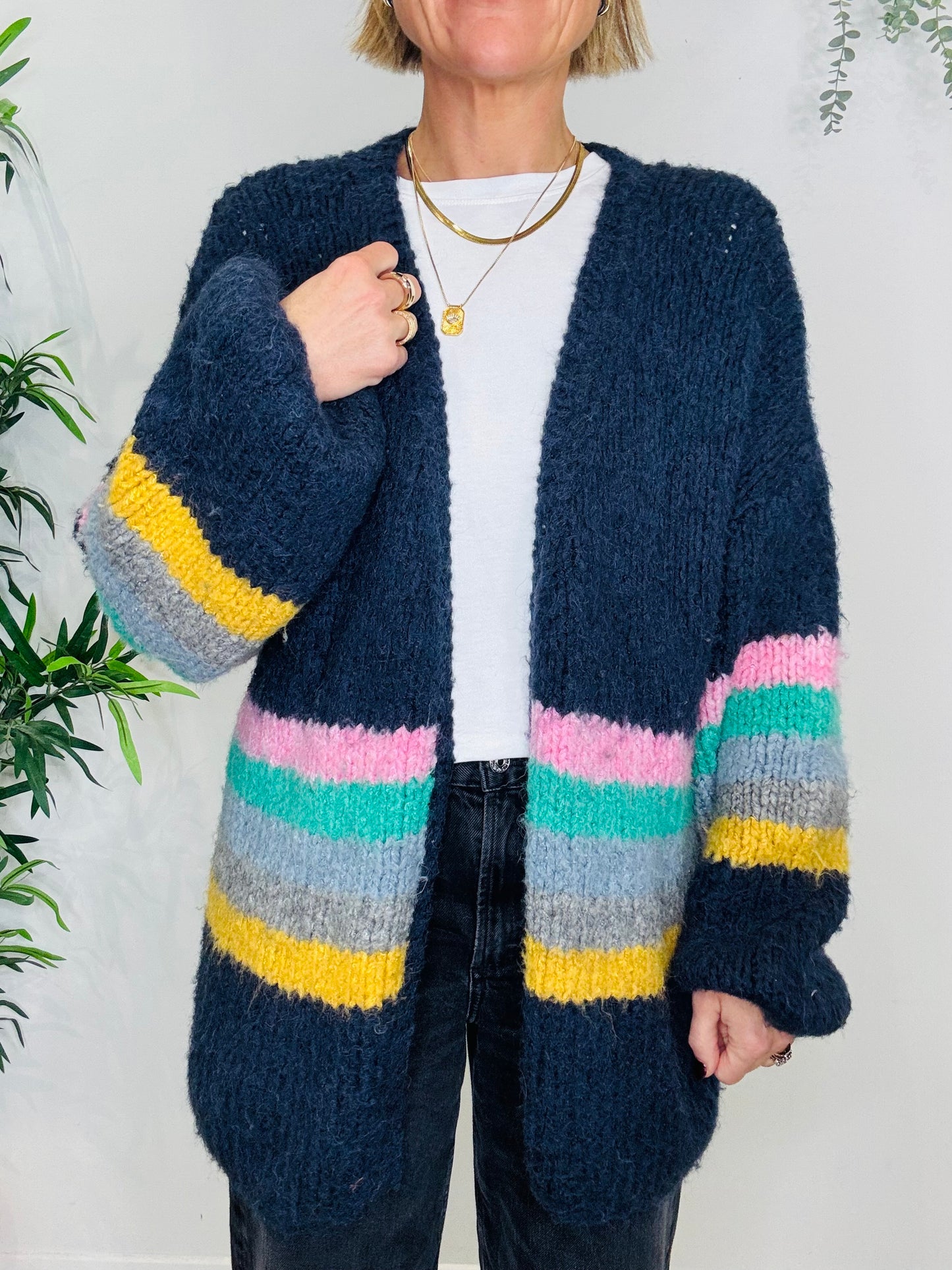 Knitted Open Cardigan - Size S/M