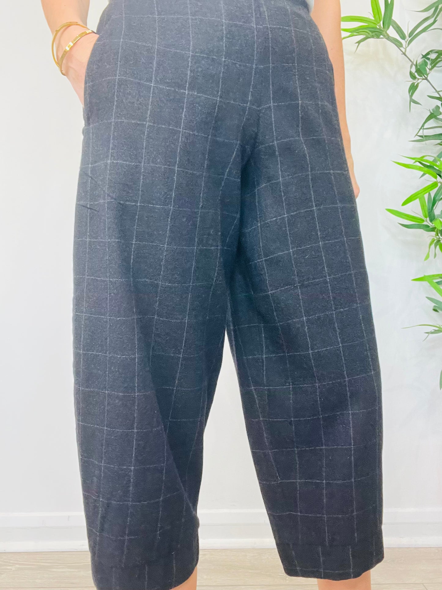 Check Cropped Trousers - Size 1