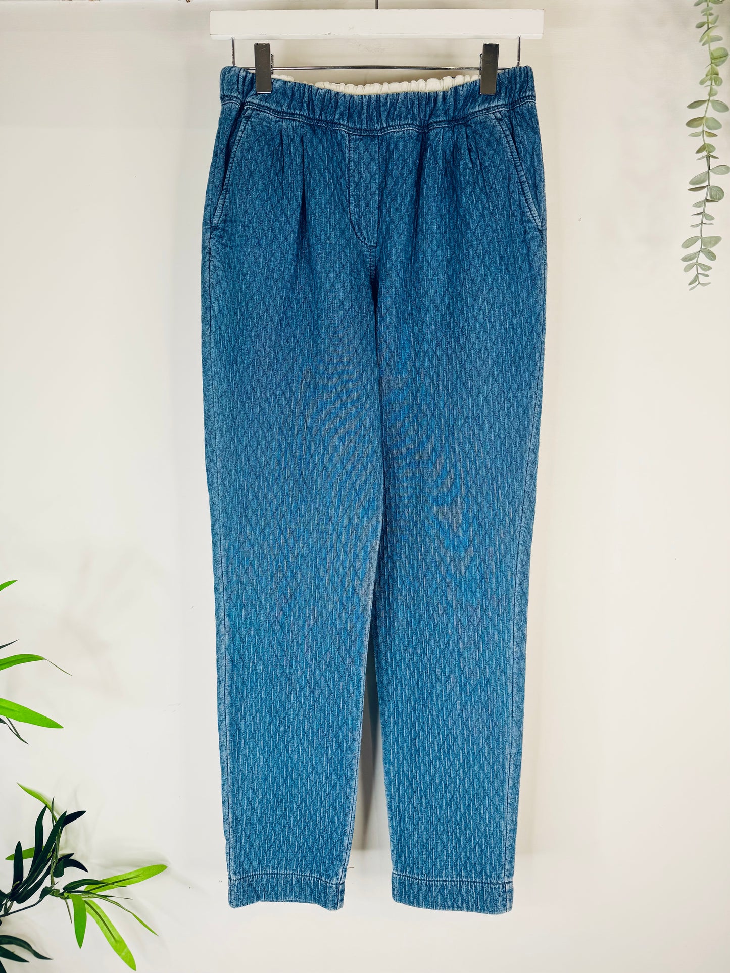 Quilted Denim Trousers - Size 36