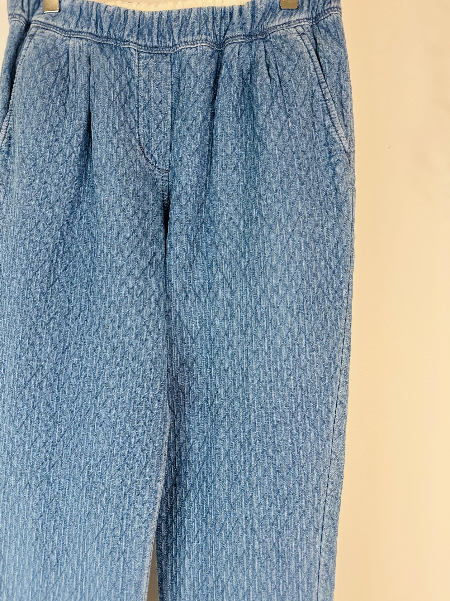 Quilted Denim Trousers - Size 36