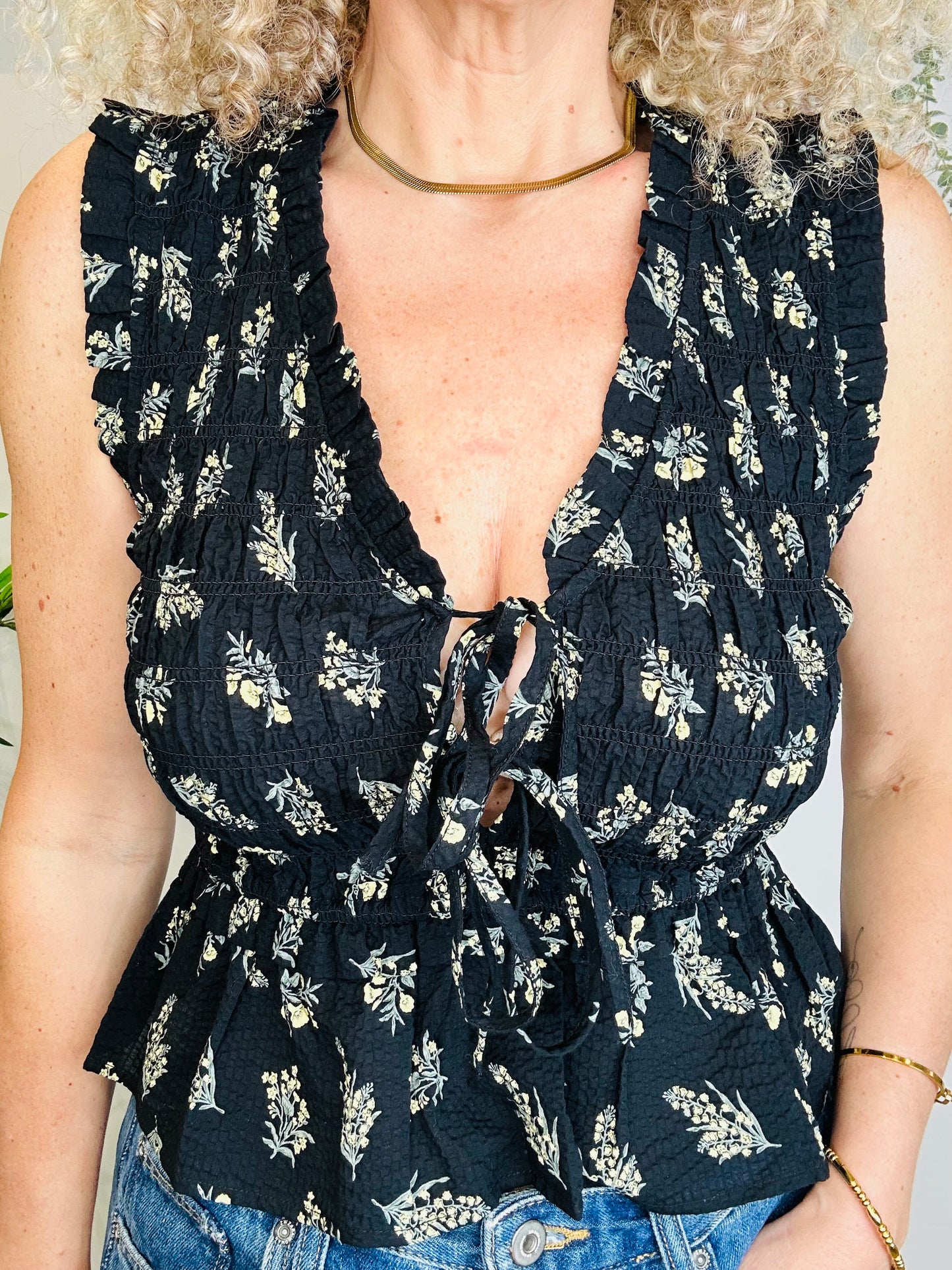 Smocked Martine Top - Size M