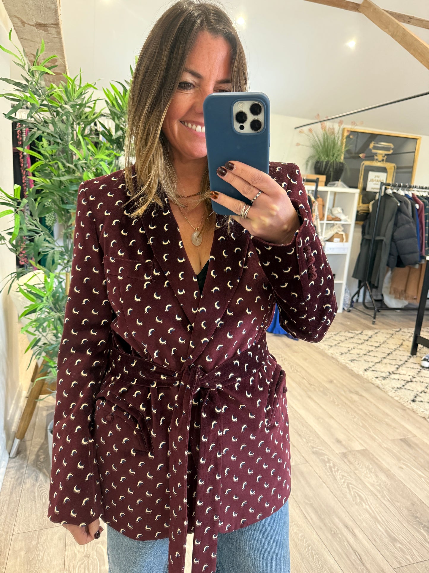 Velvet Robe Blazer - Size II