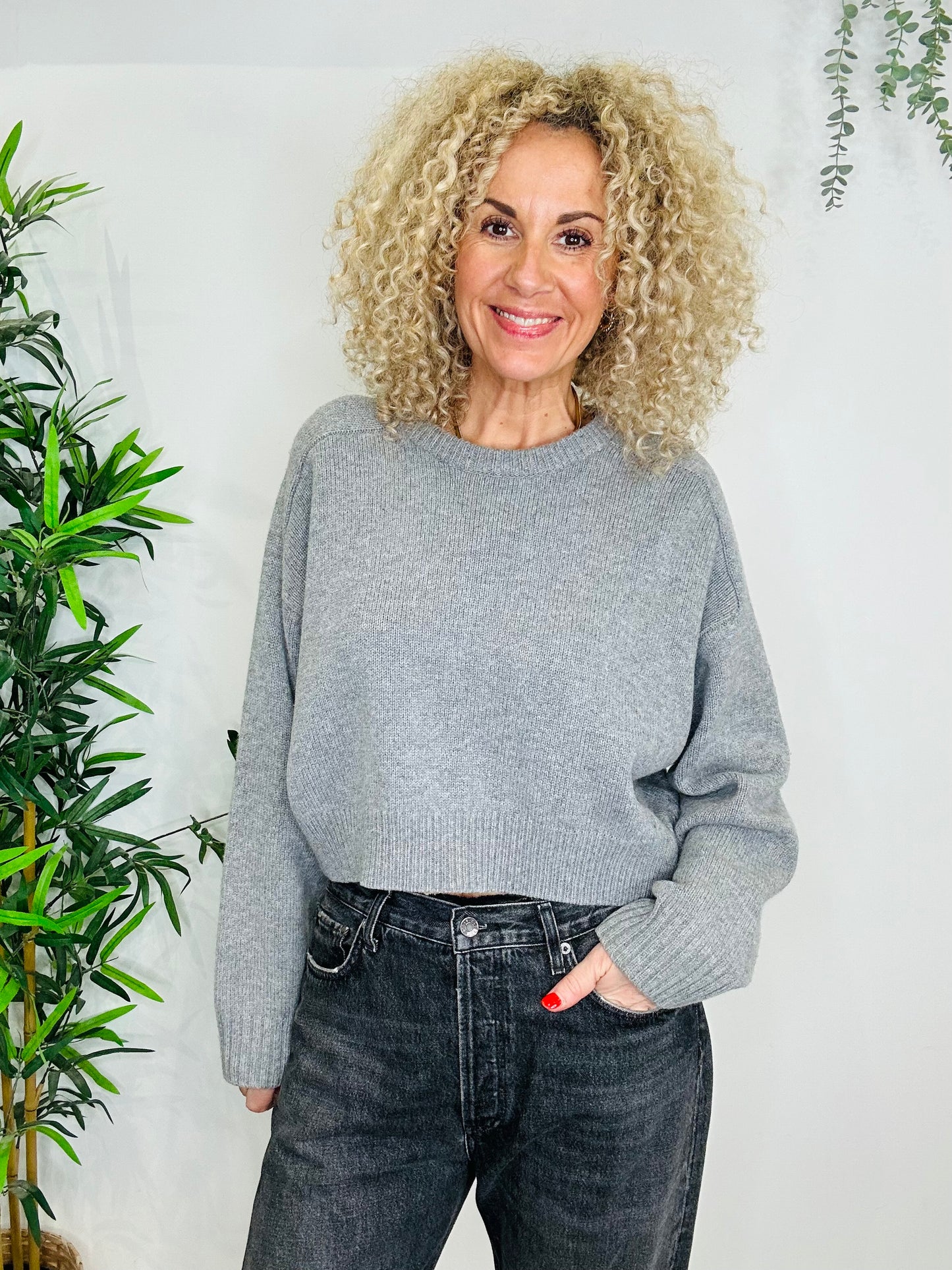 Cropped Wool Jumper - Size M