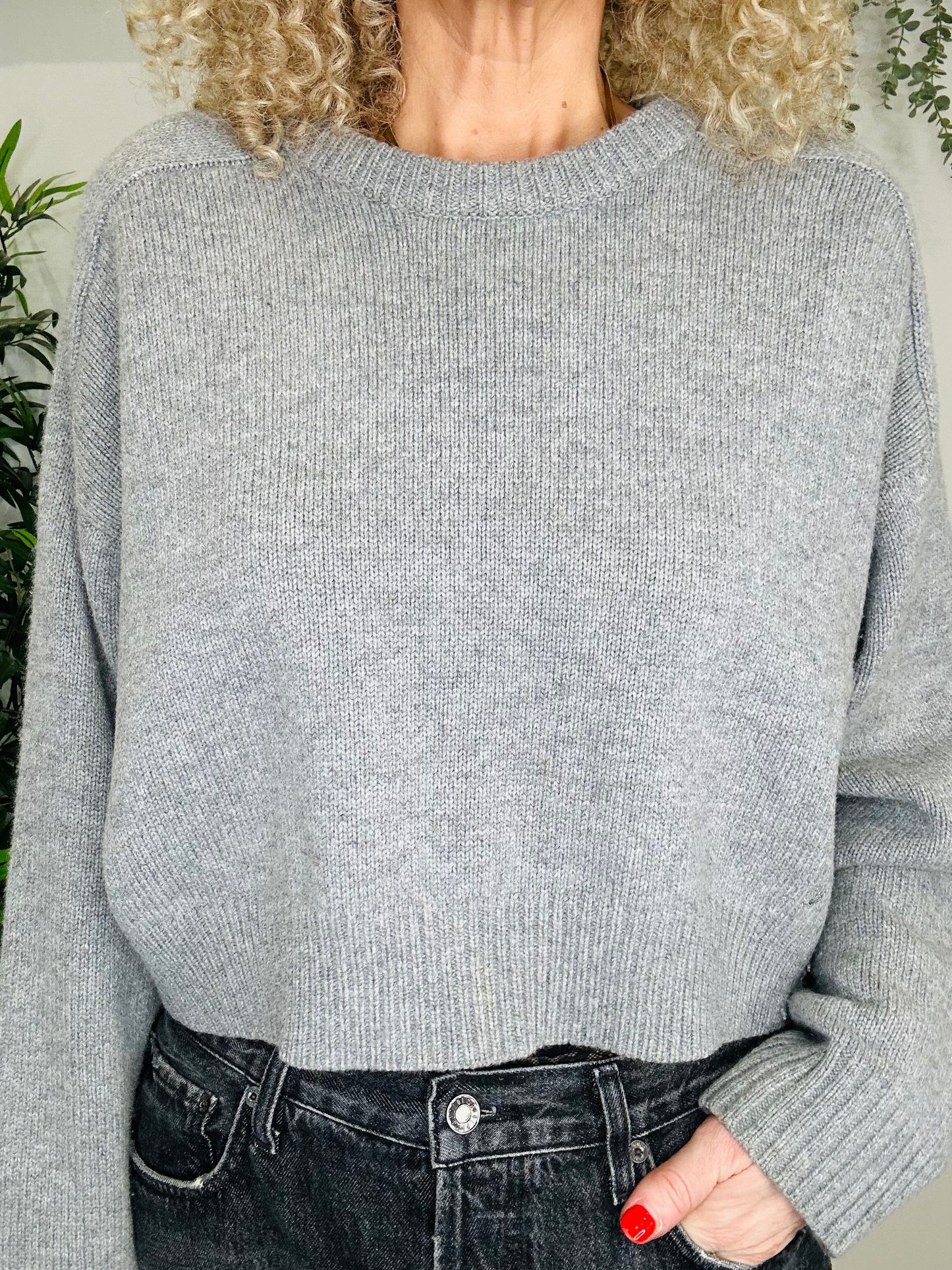 Cropped Wool Jumper - Size M