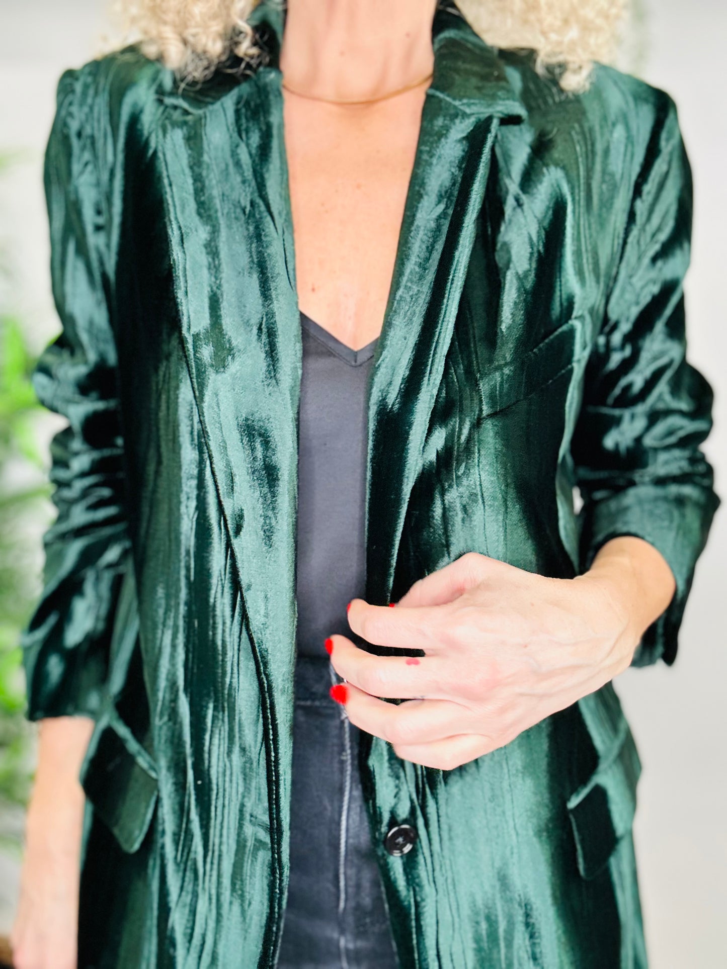 Velvet Blazer - Size 42