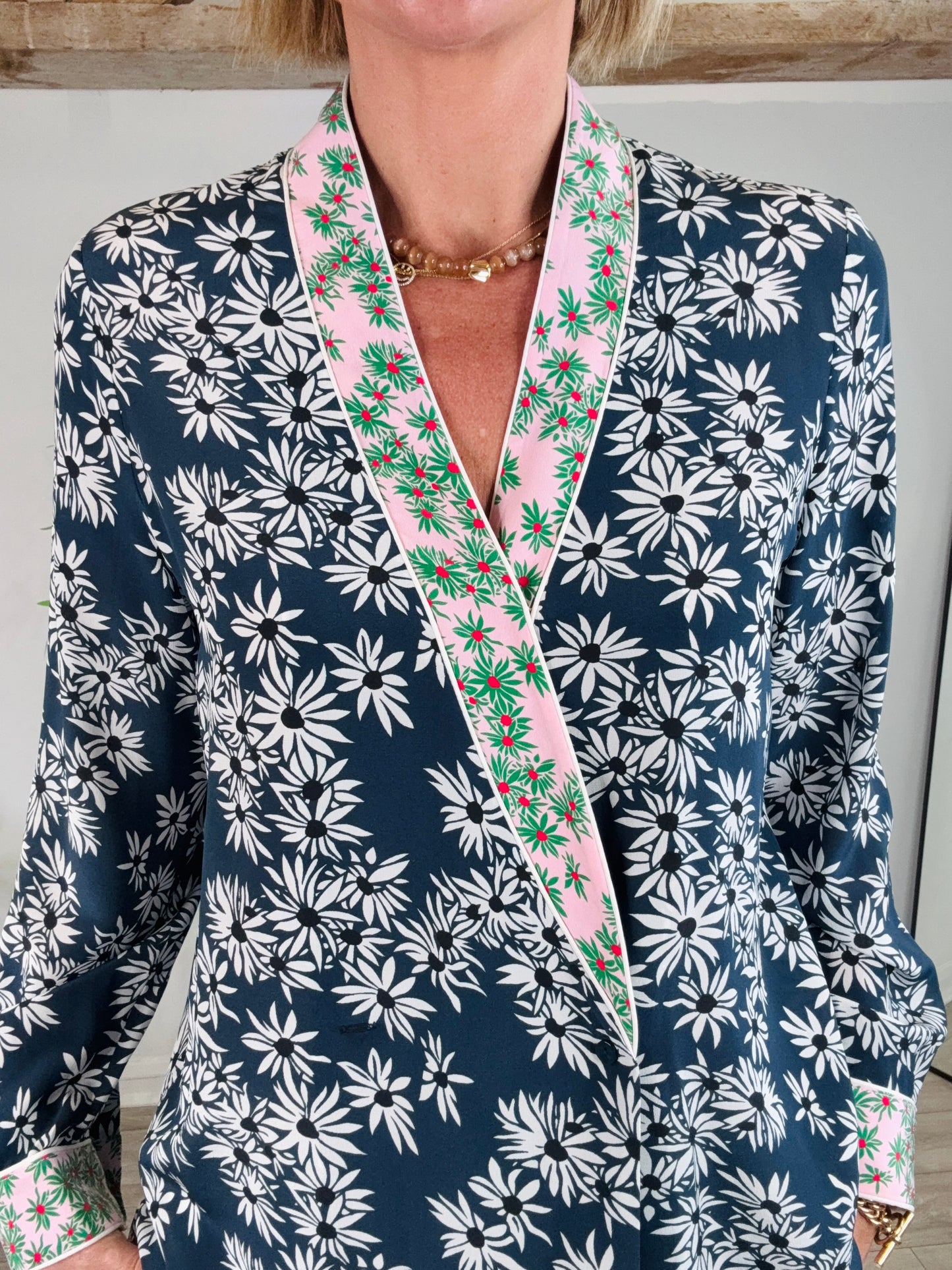 Floral Silk Shirt - Size M