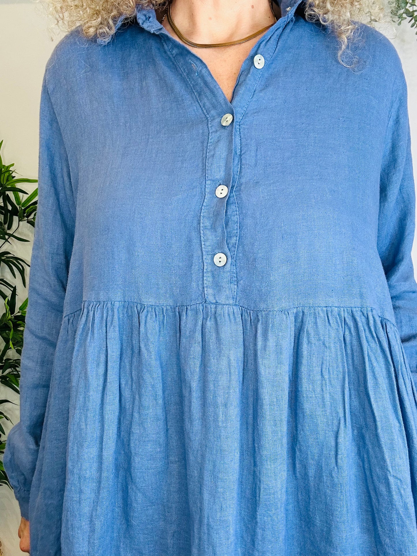 Short Linen Dress - O/S