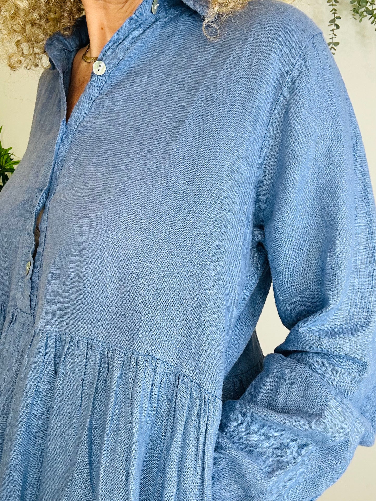 Short Linen Dress - O/S