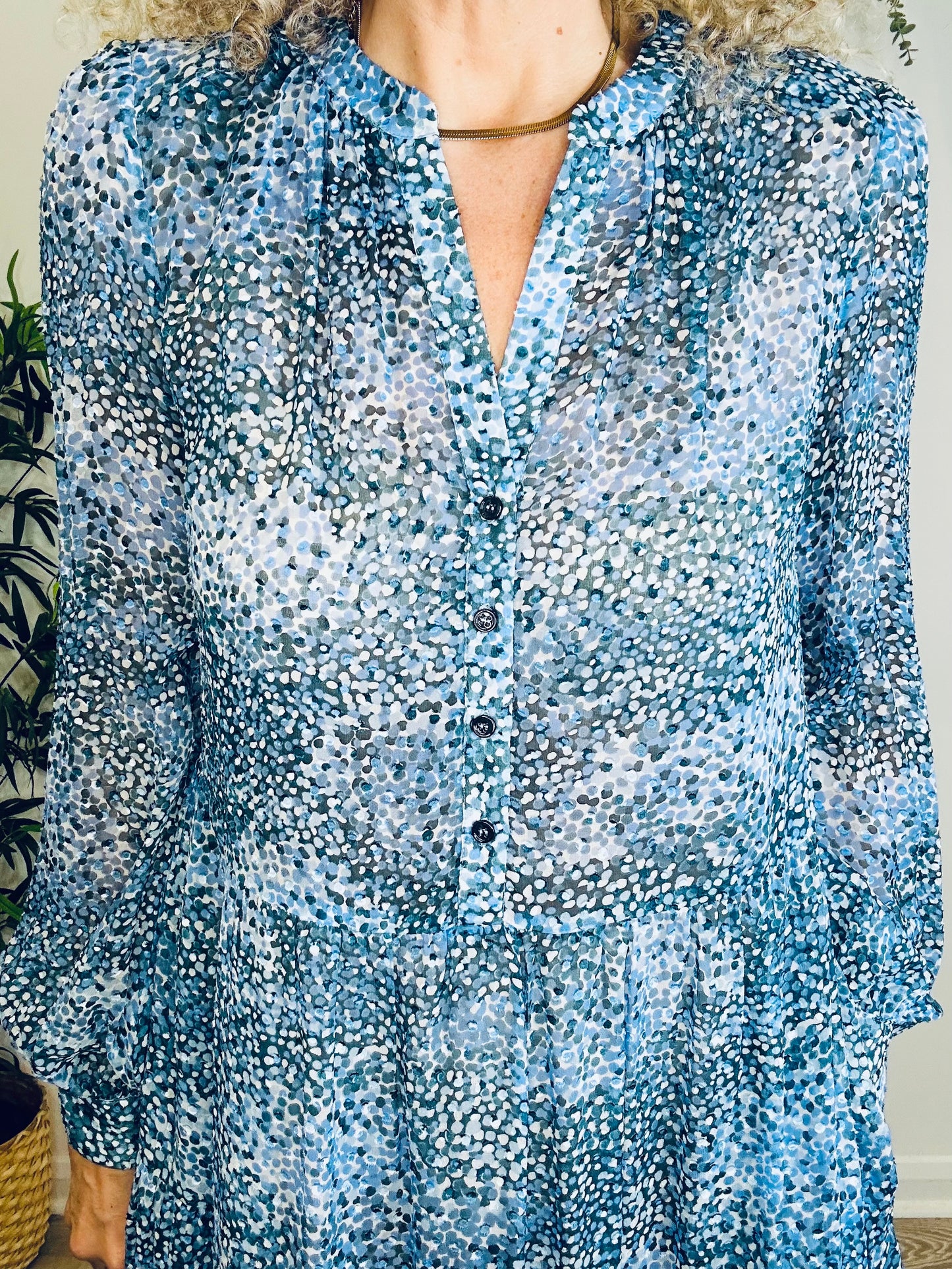 Silk Midi Dress - Size S
