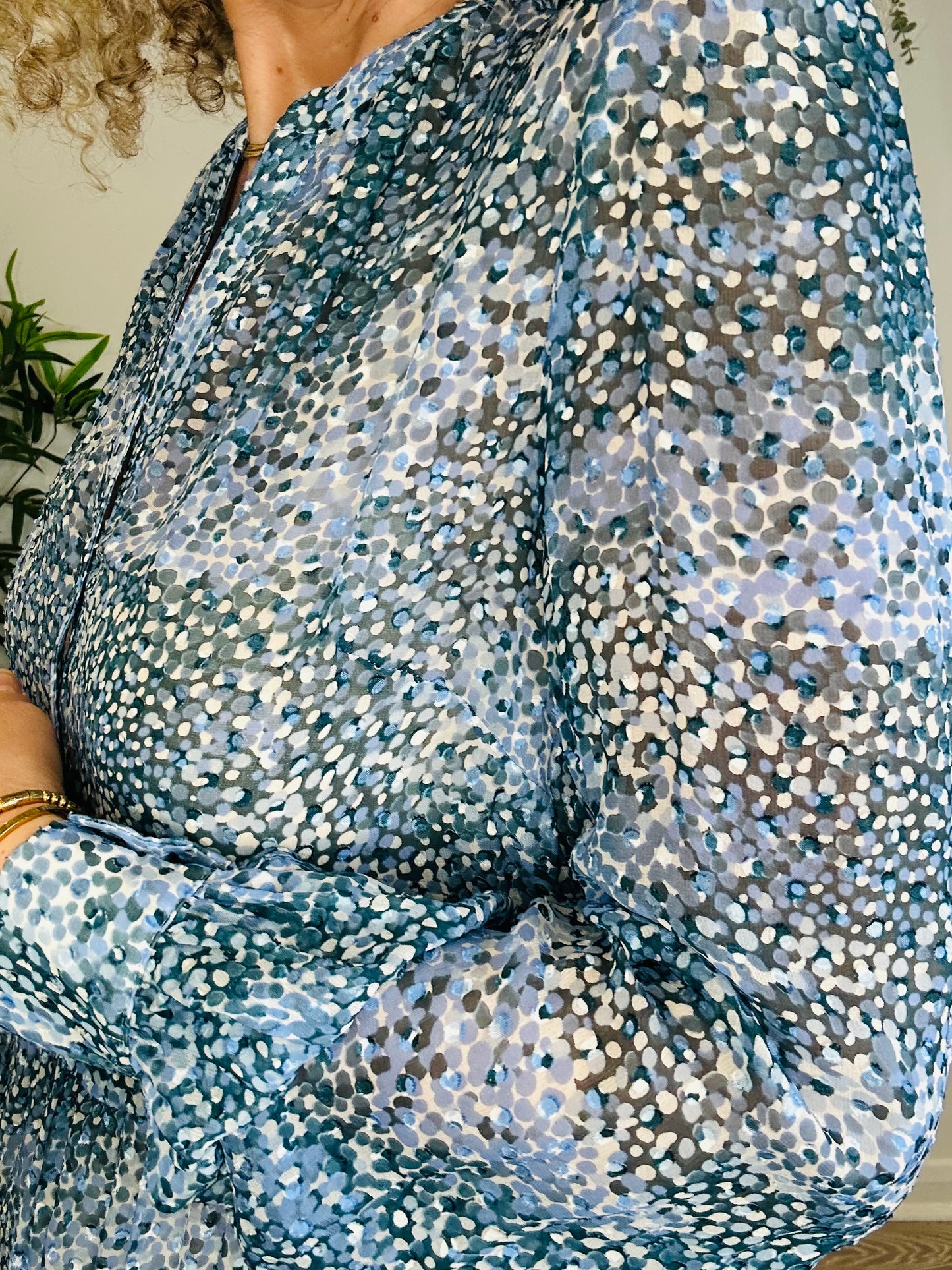 Silk Midi Dress - Size S