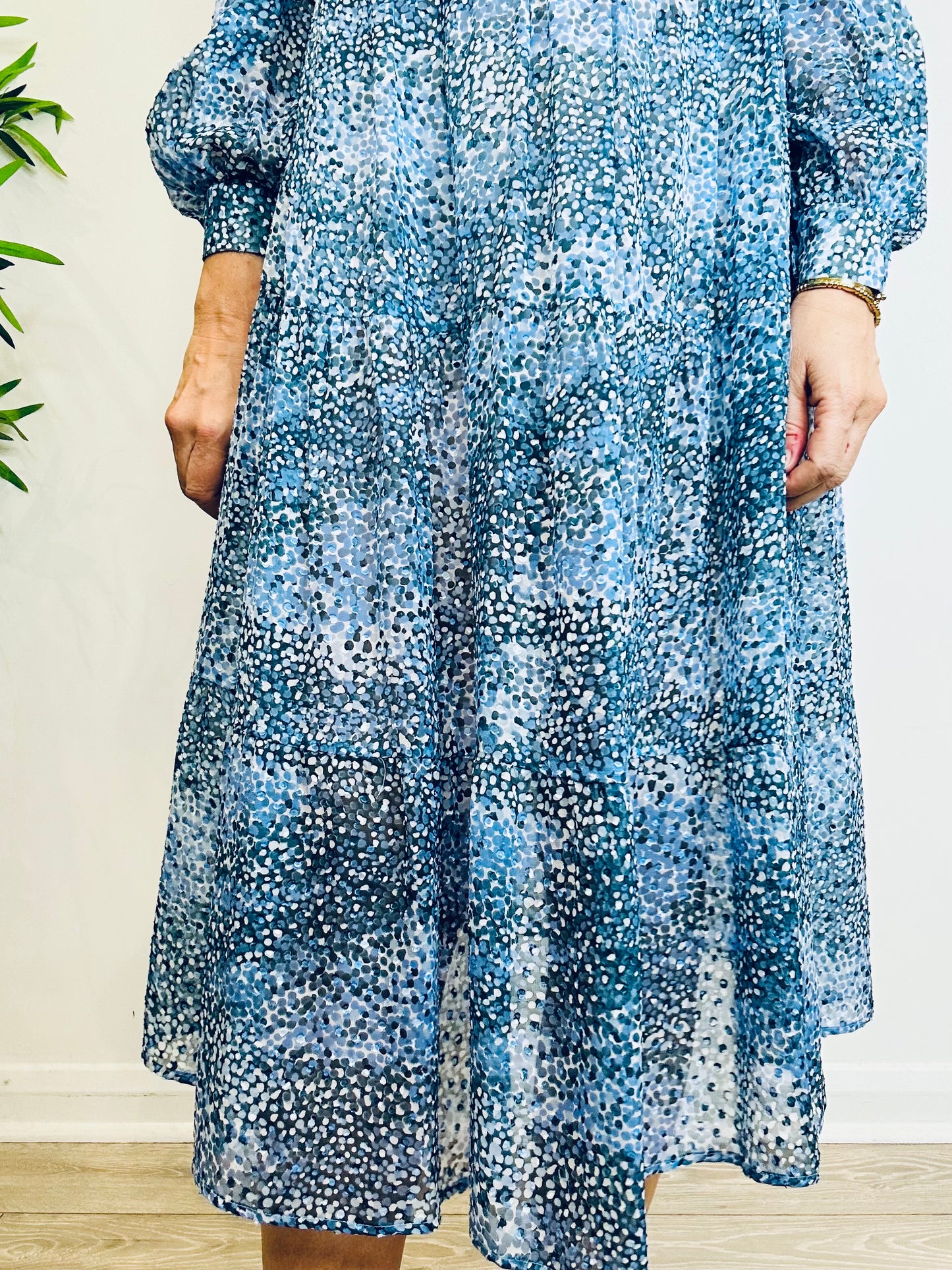 Silk Midi Dress - Size S