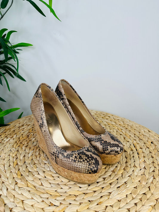 Cork Wedge Sandals - Size 37