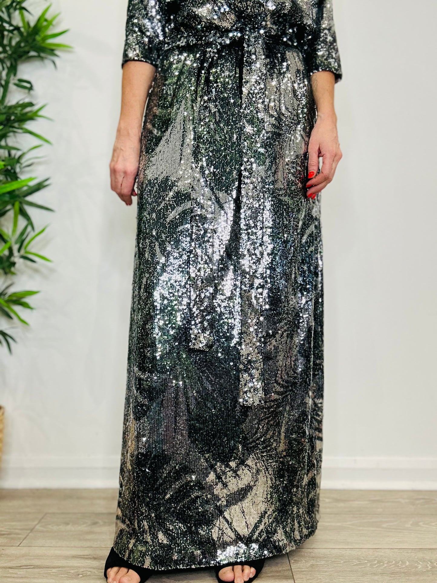 Sequin Maxi Dress - Size 2