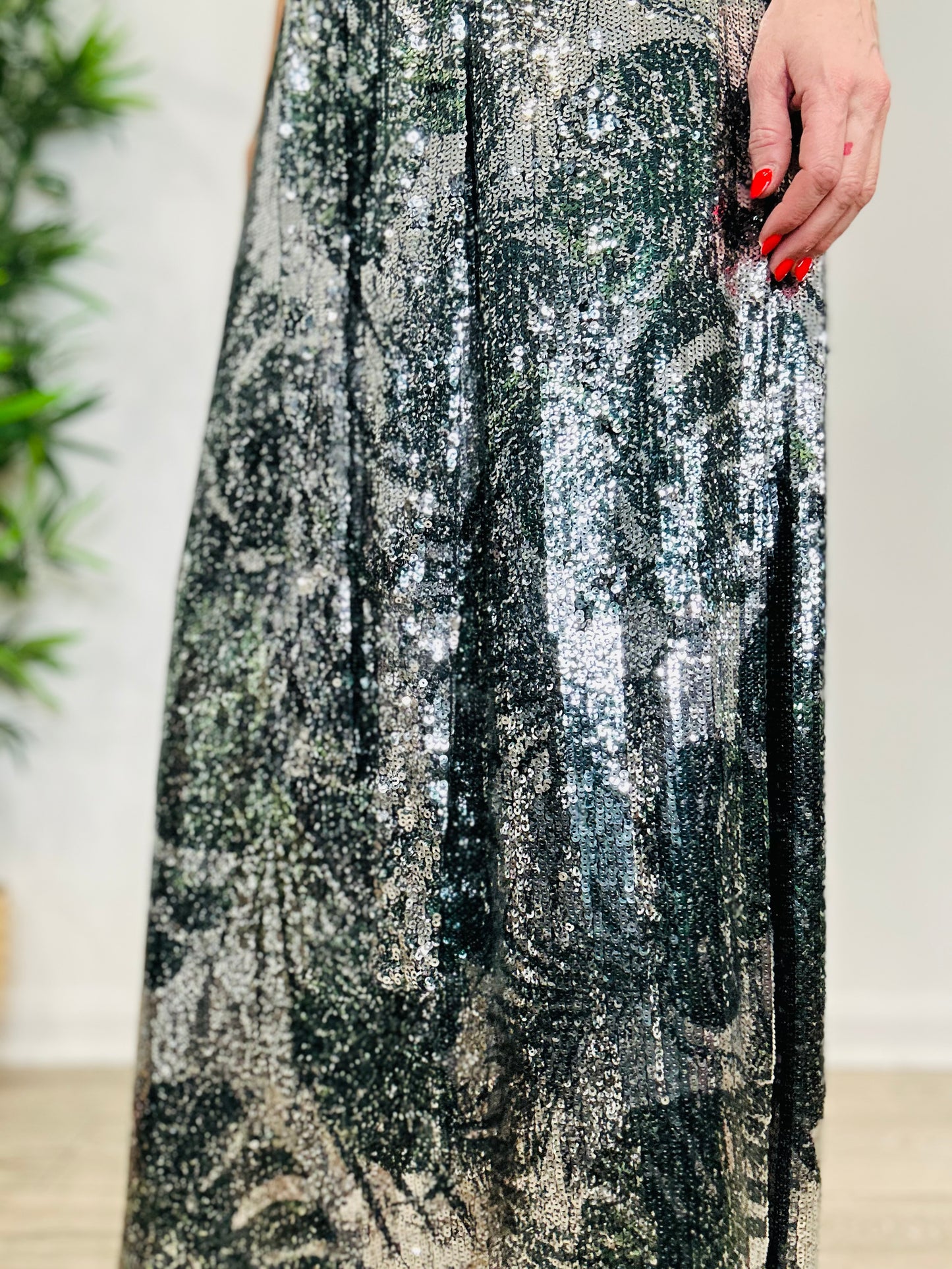 Sequin Maxi Dress - Size 2