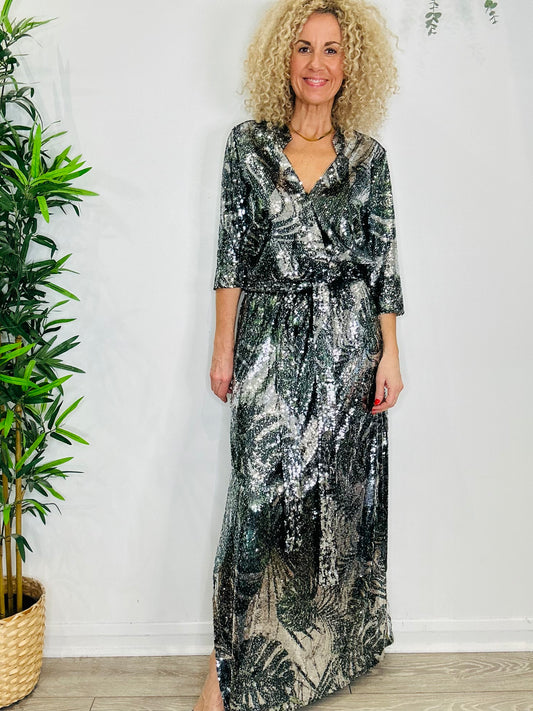 Sequin Maxi Dress - Size 2