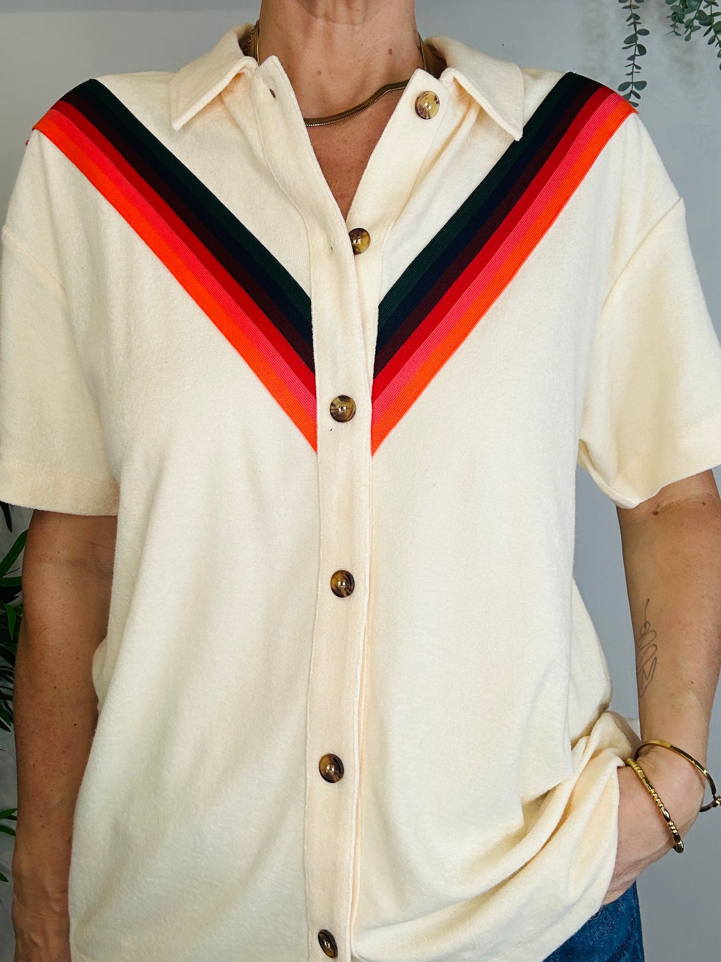 Towelling Shirt - Size M