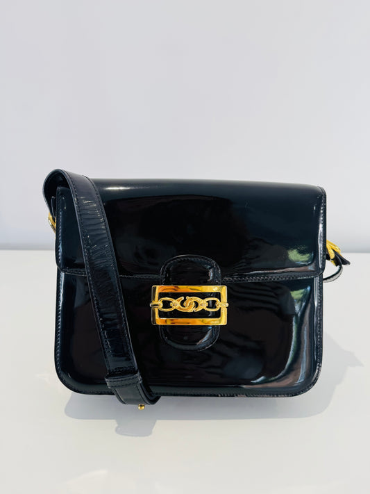 Vintage Patent Leather Shoulder Bag