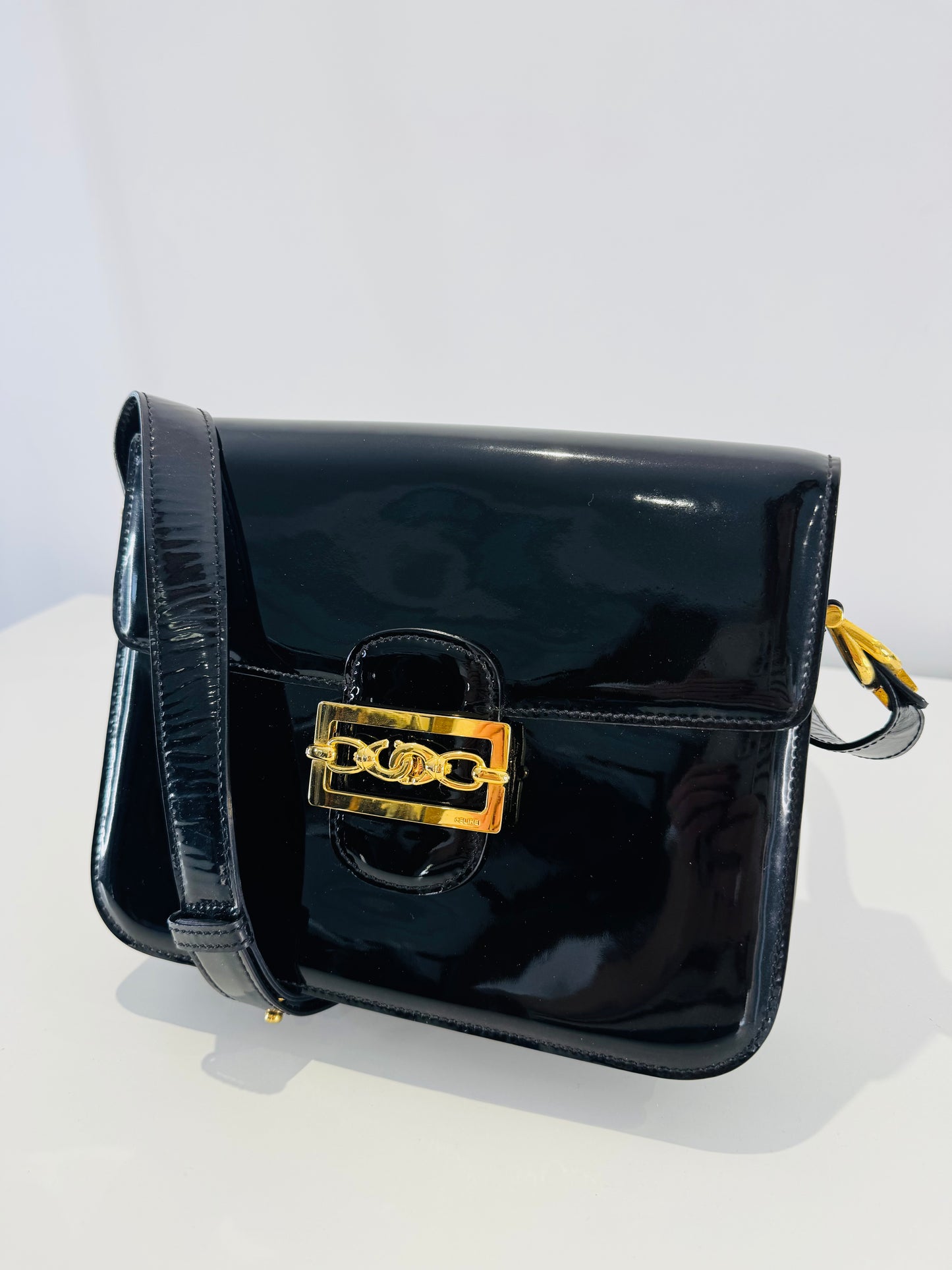 Vintage Patent Leather Shoulder Bag